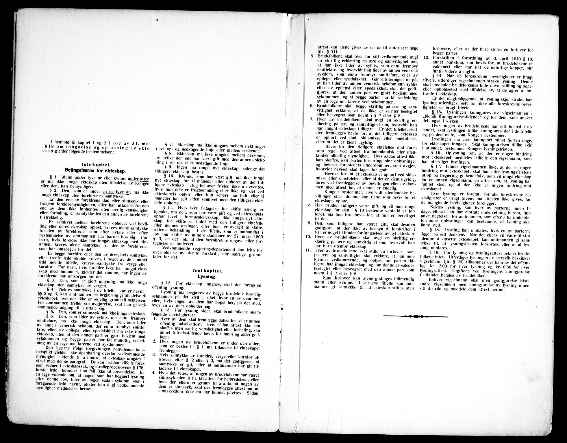 Skedsmo prestekontor Kirkebøker, SAO/A-10033a/H/Ha/L0002: Lysningsprotokoll nr. I 2, 1919-1949