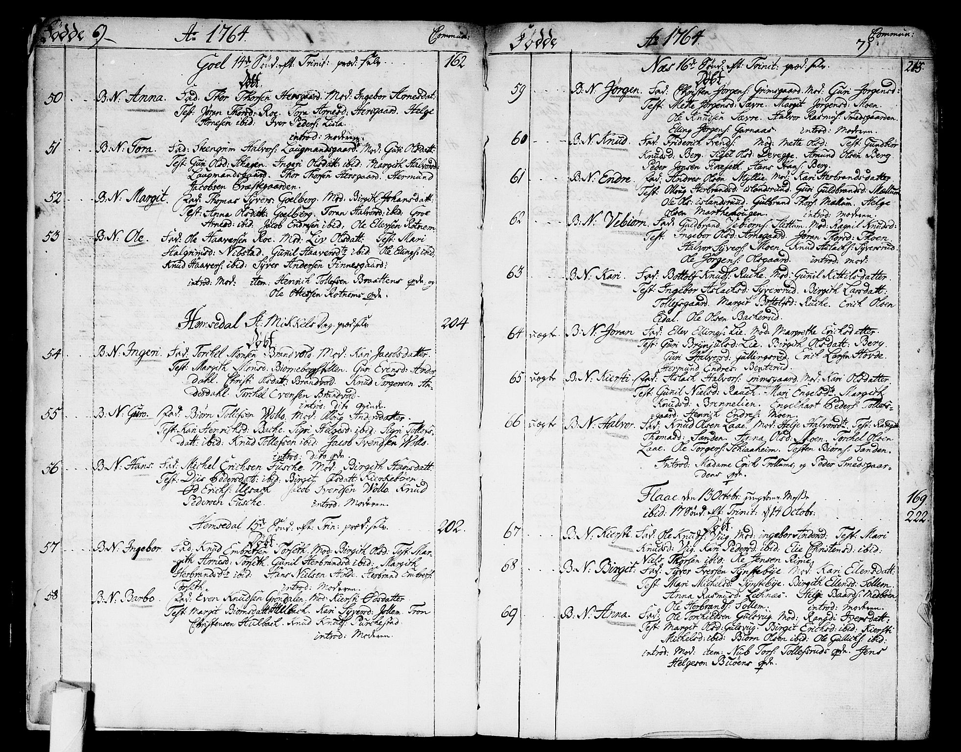 Nes kirkebøker, SAKO/A-236/F/Fa/L0004: Ministerialbok nr. 4, 1764-1786, s. 6-7