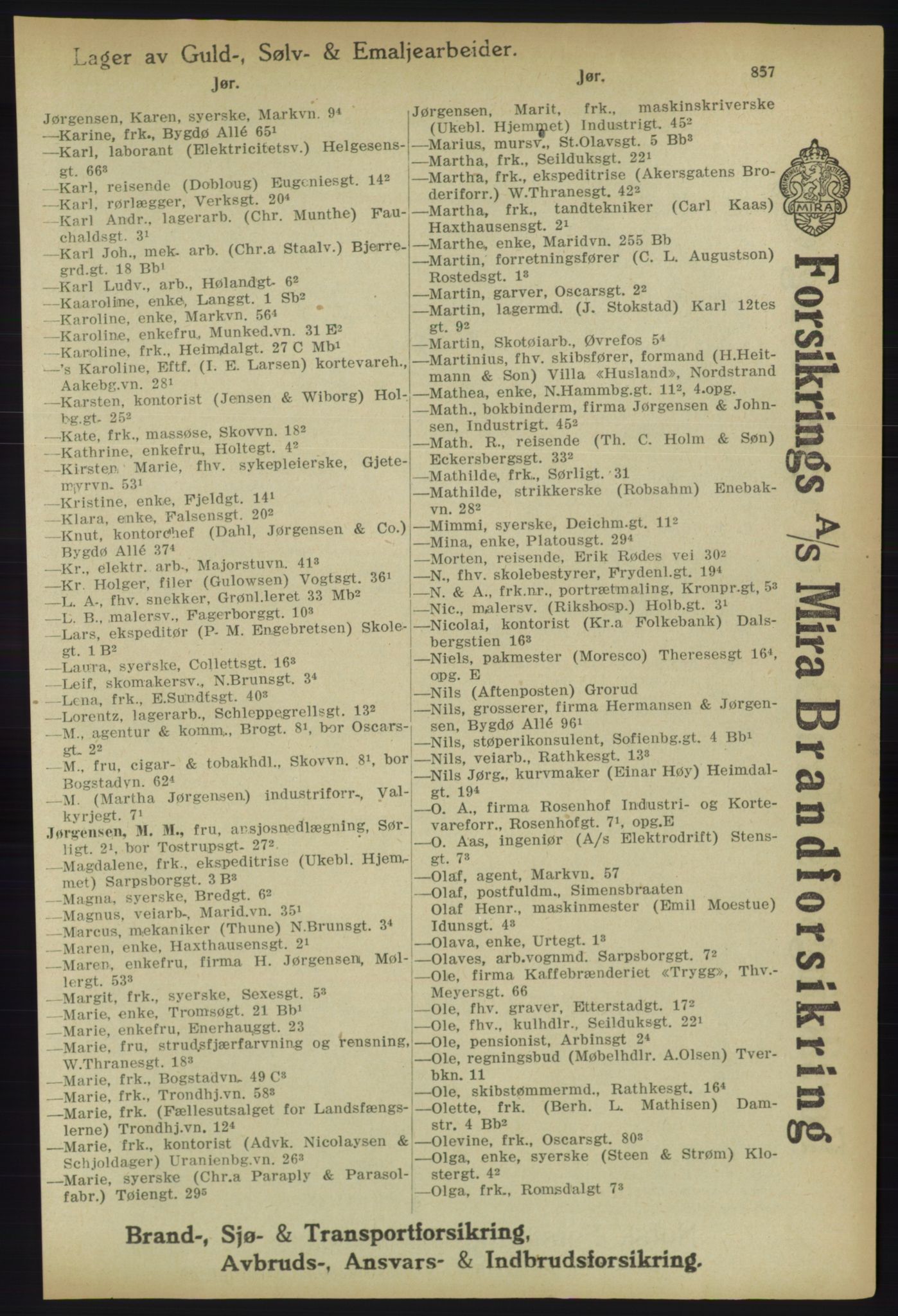 Kristiania/Oslo adressebok, PUBL/-, 1918, s. 882