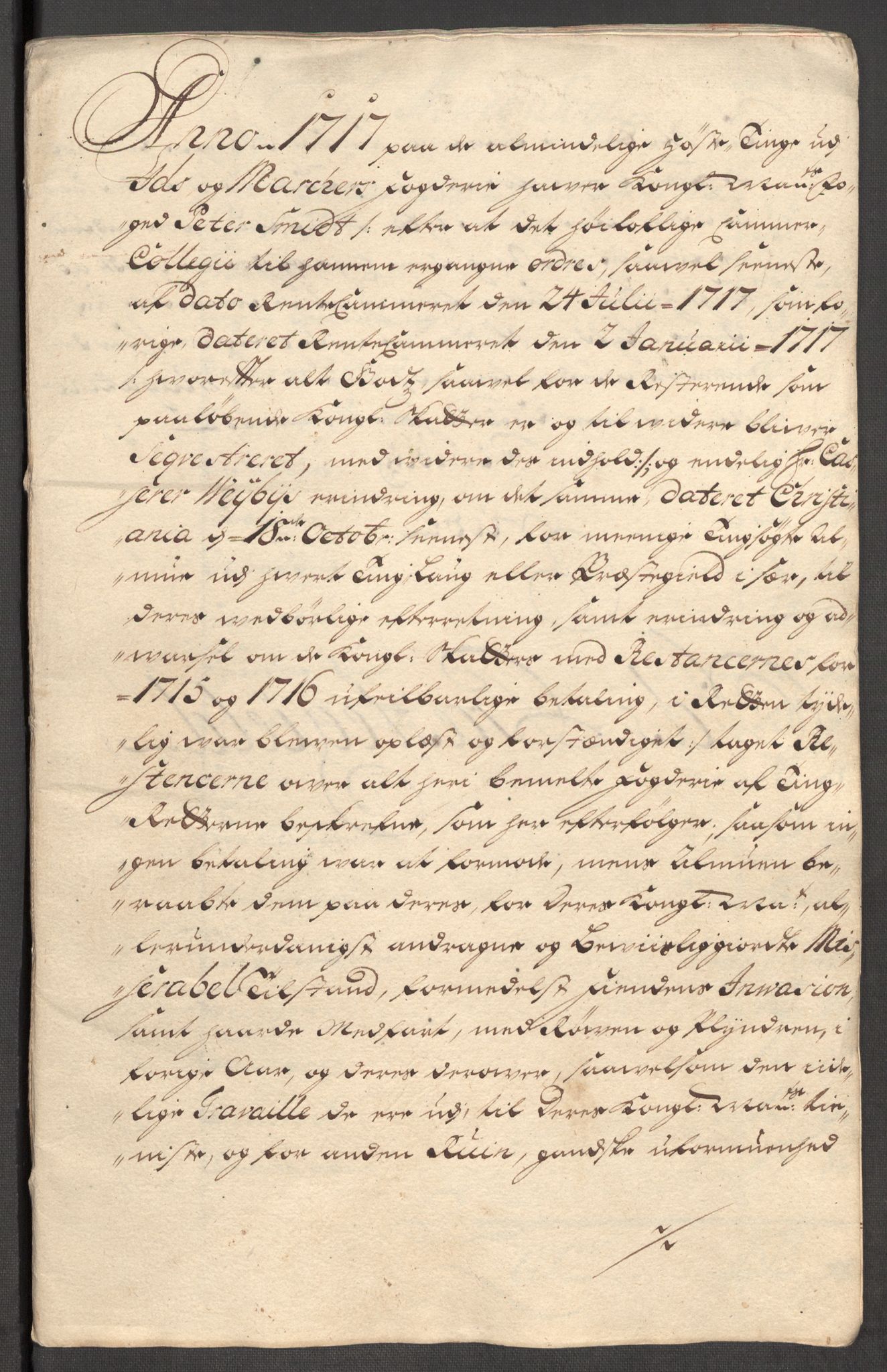 Rentekammeret inntil 1814, Reviderte regnskaper, Fogderegnskap, AV/RA-EA-4092/R01/L0024: Fogderegnskap Idd og Marker, 1717-1718, s. 207