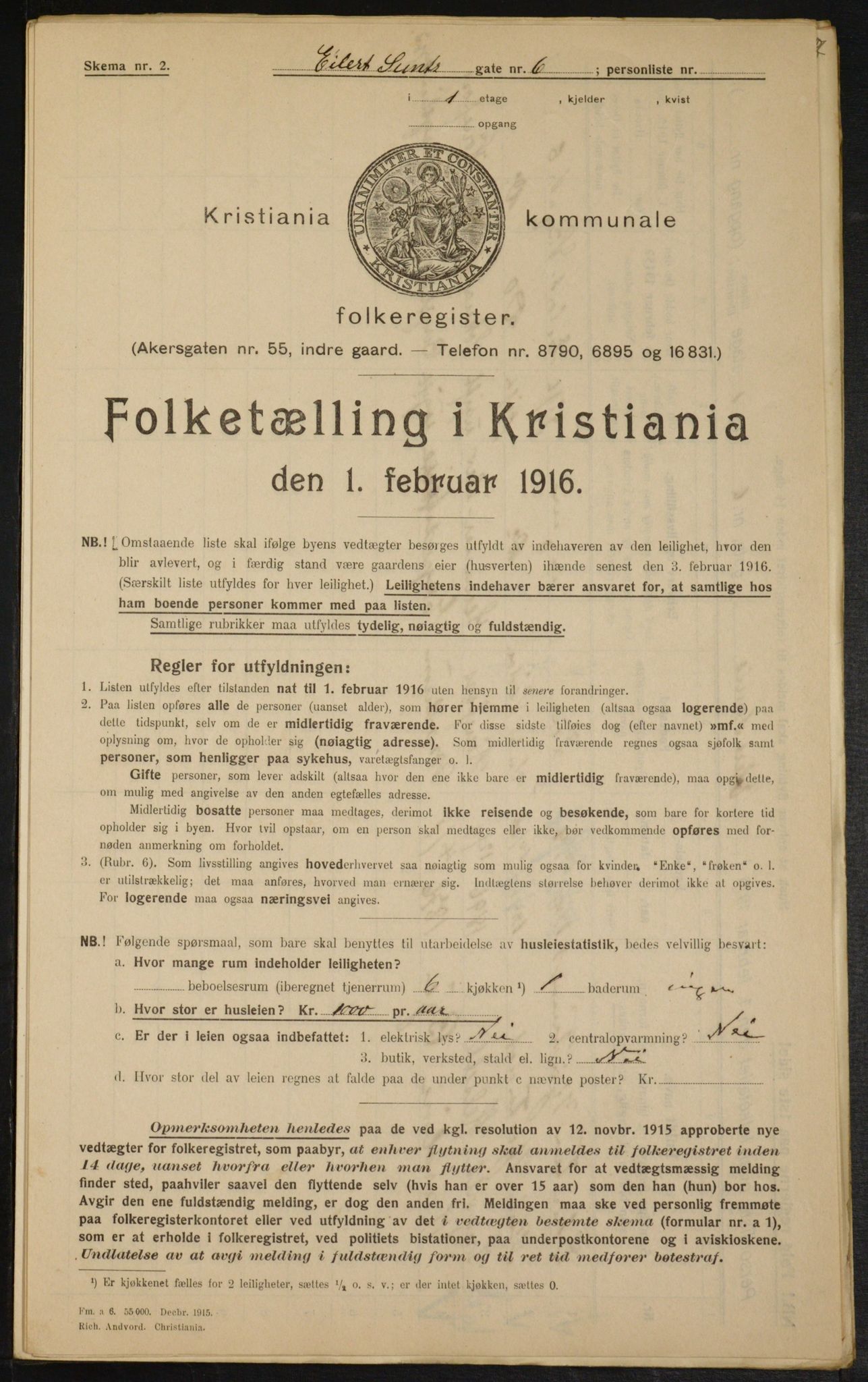 OBA, Kommunal folketelling 1.2.1916 for Kristiania, 1916, s. 19204