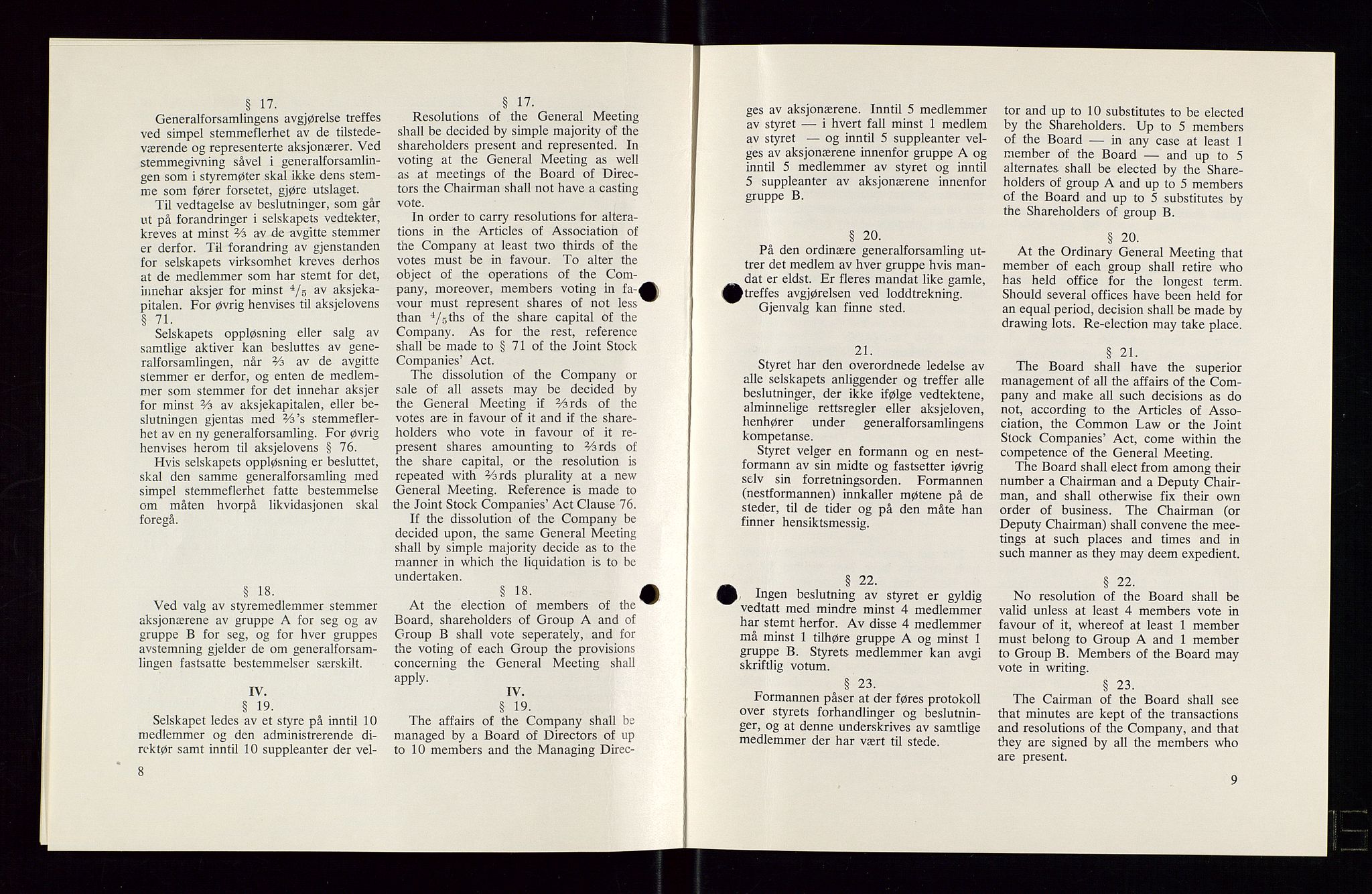 PA 1544 - Norsk Brændselolje A/S, AV/SAST-A-101965/1/A/Aa/L0006/0002: Generalforamling / General- og ekstraordinær generalforsamling 1951, 1951, s. 98