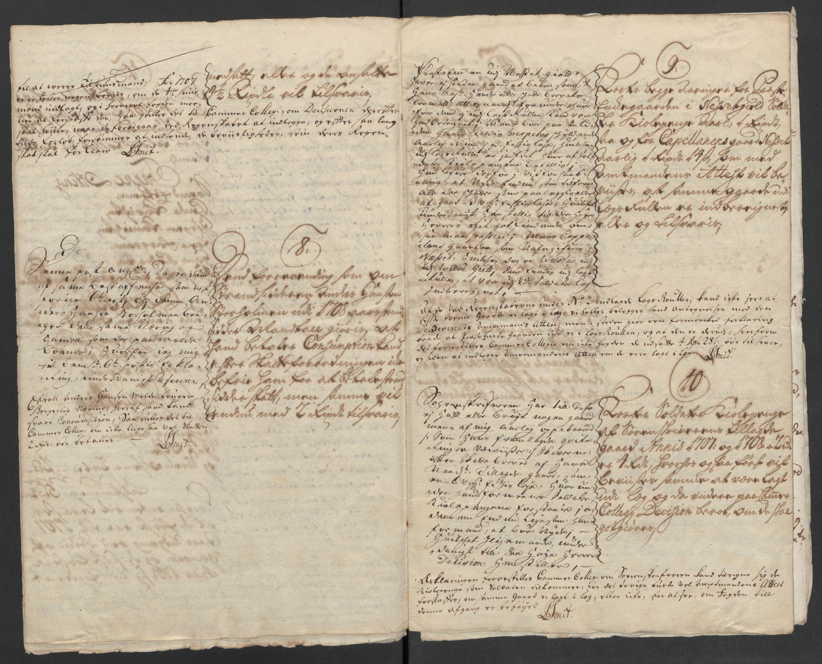 Rentekammeret inntil 1814, Reviderte regnskaper, Fogderegnskap, AV/RA-EA-4092/R55/L3658: Fogderegnskap Romsdal, 1707-1708, s. 351