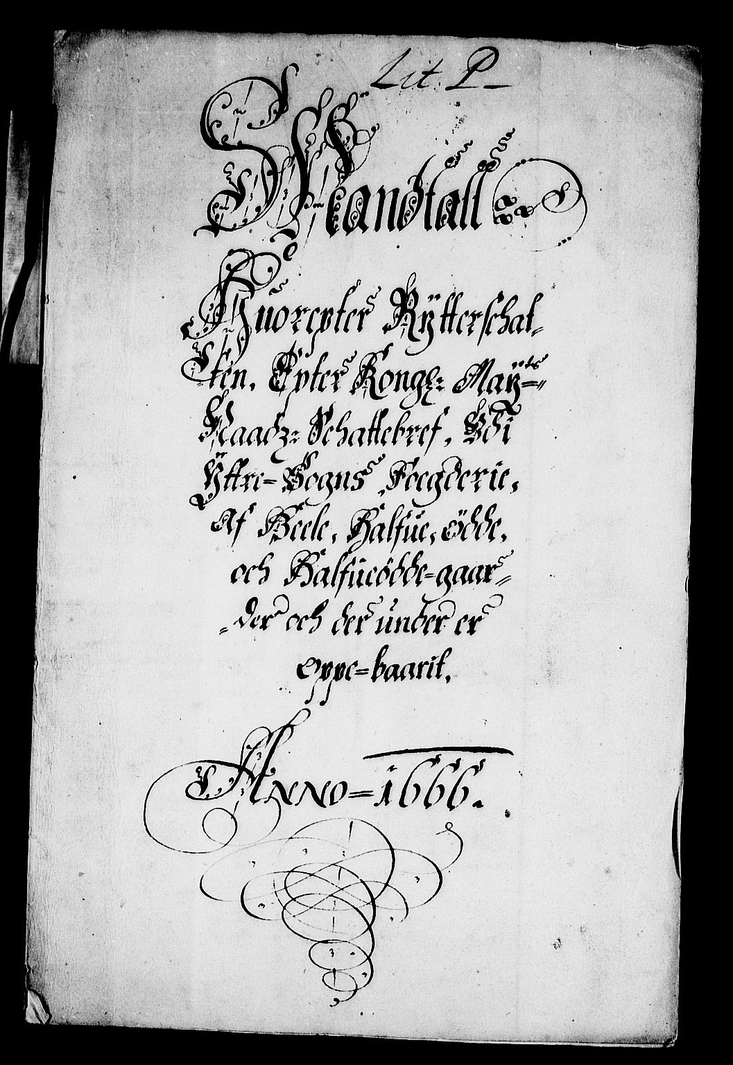 Rentekammeret inntil 1814, Reviderte regnskaper, Stiftamtstueregnskaper, Bergen stiftamt, RA/EA-6043/R/Rc/L0021: Bergen stiftamt, 1666