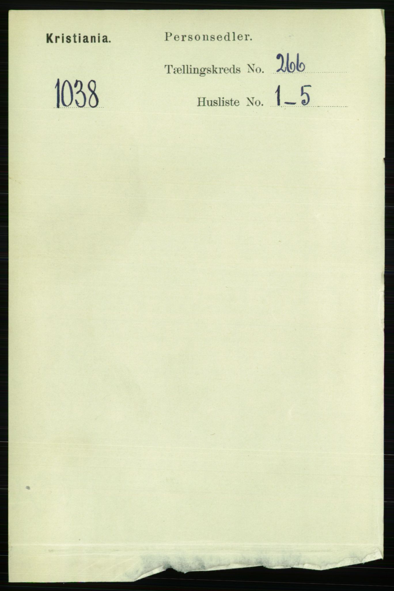 RA, Folketelling 1891 for 0301 Kristiania kjøpstad, 1891, s. 161158