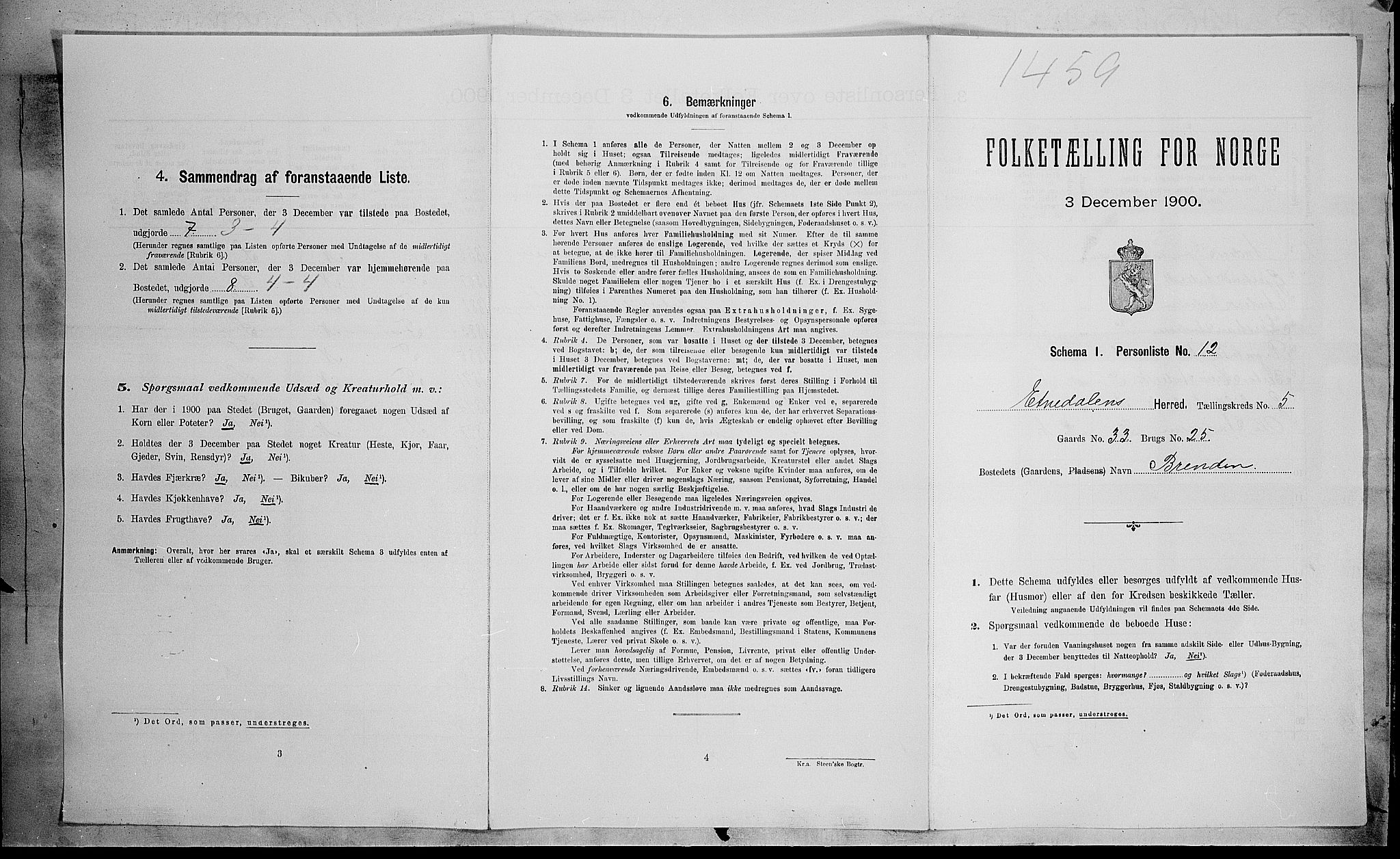 SAH, Folketelling 1900 for 0541 Etnedal herred, 1900, s. 539
