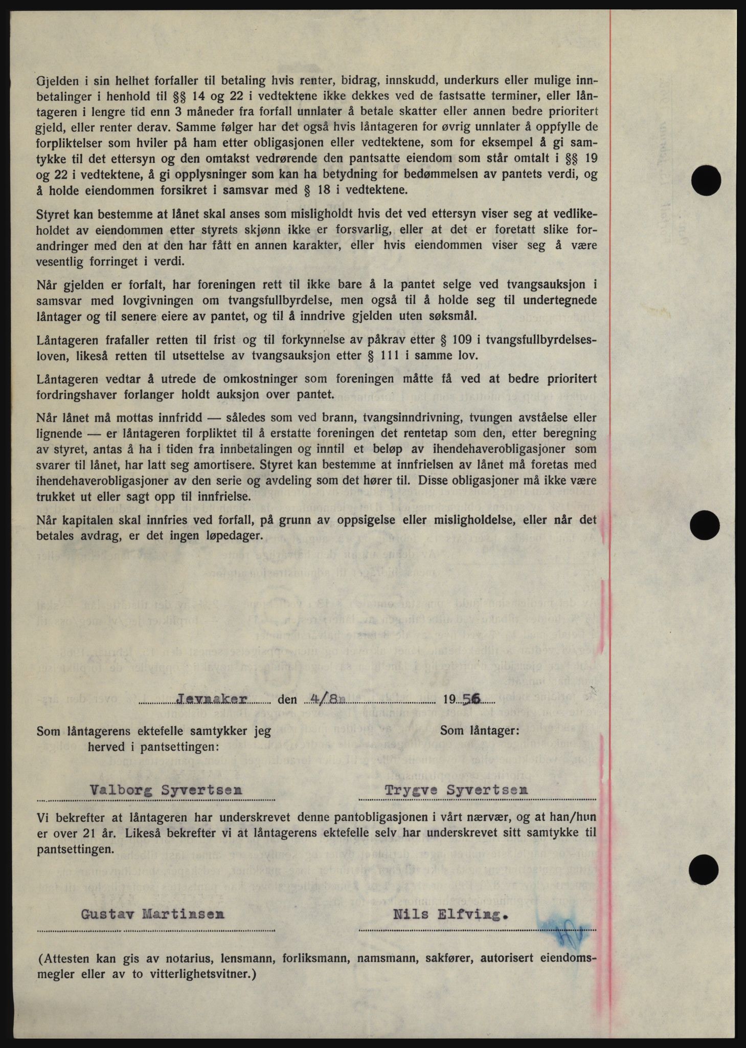 Hadeland og Land tingrett, SAH/TING-010/H/Hb/Hbc/L0034: Pantebok nr. B34, 1956-1956, Dagboknr: 2194/1956