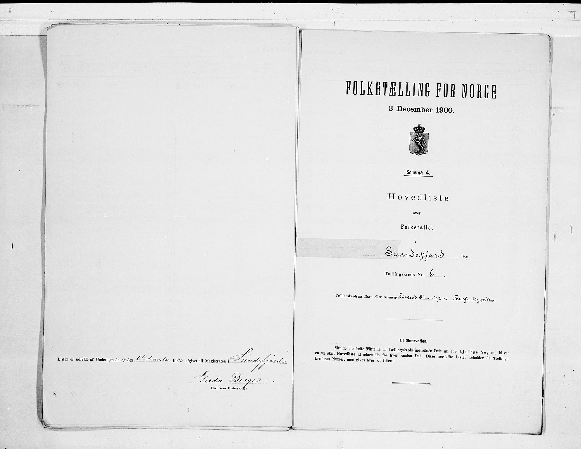 RA, Folketelling 1900 for 0706 Sandefjord kjøpstad, 1900, s. 14