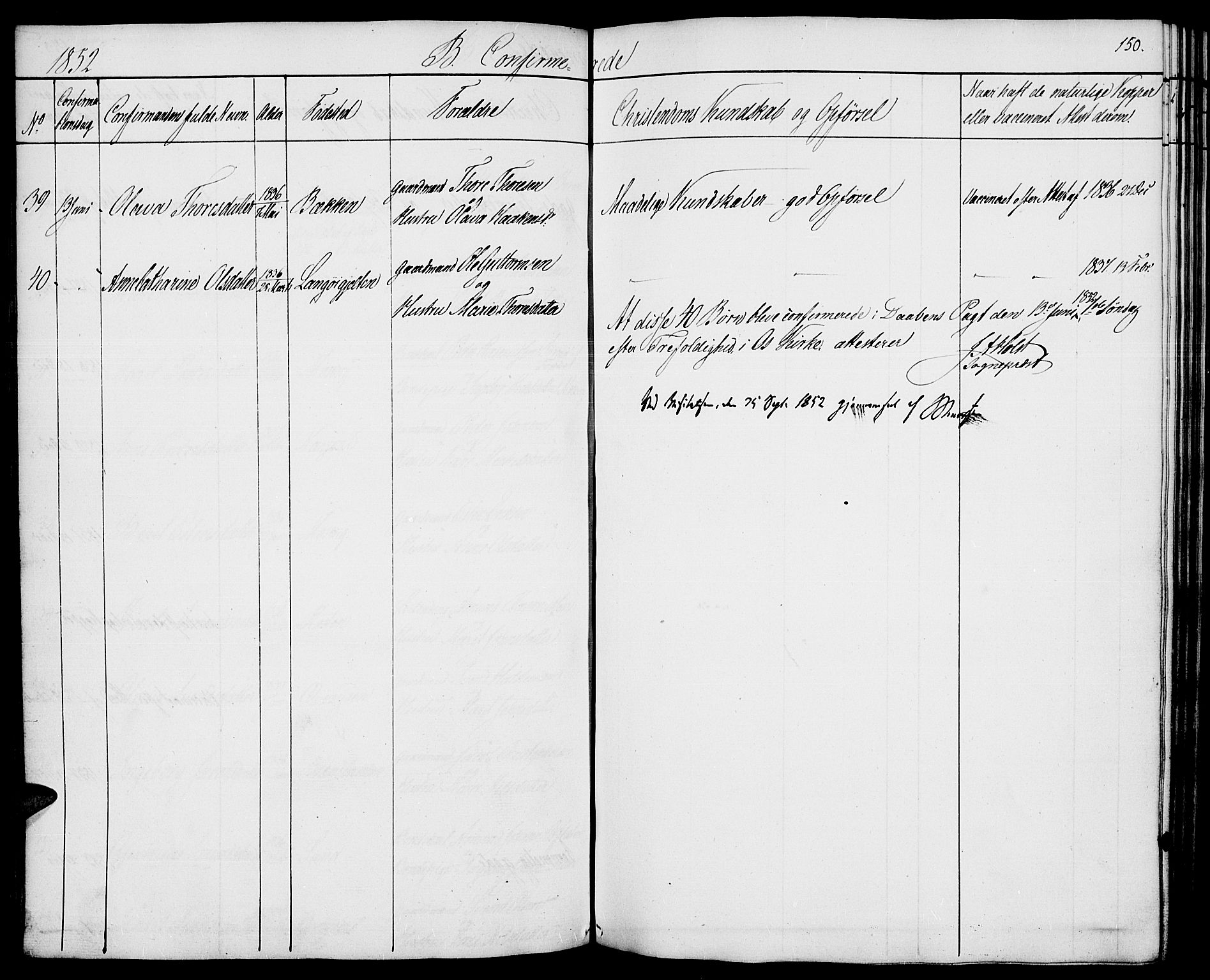 Tolga prestekontor, AV/SAH-PREST-062/K/L0005: Ministerialbok nr. 5, 1836-1852, s. 150