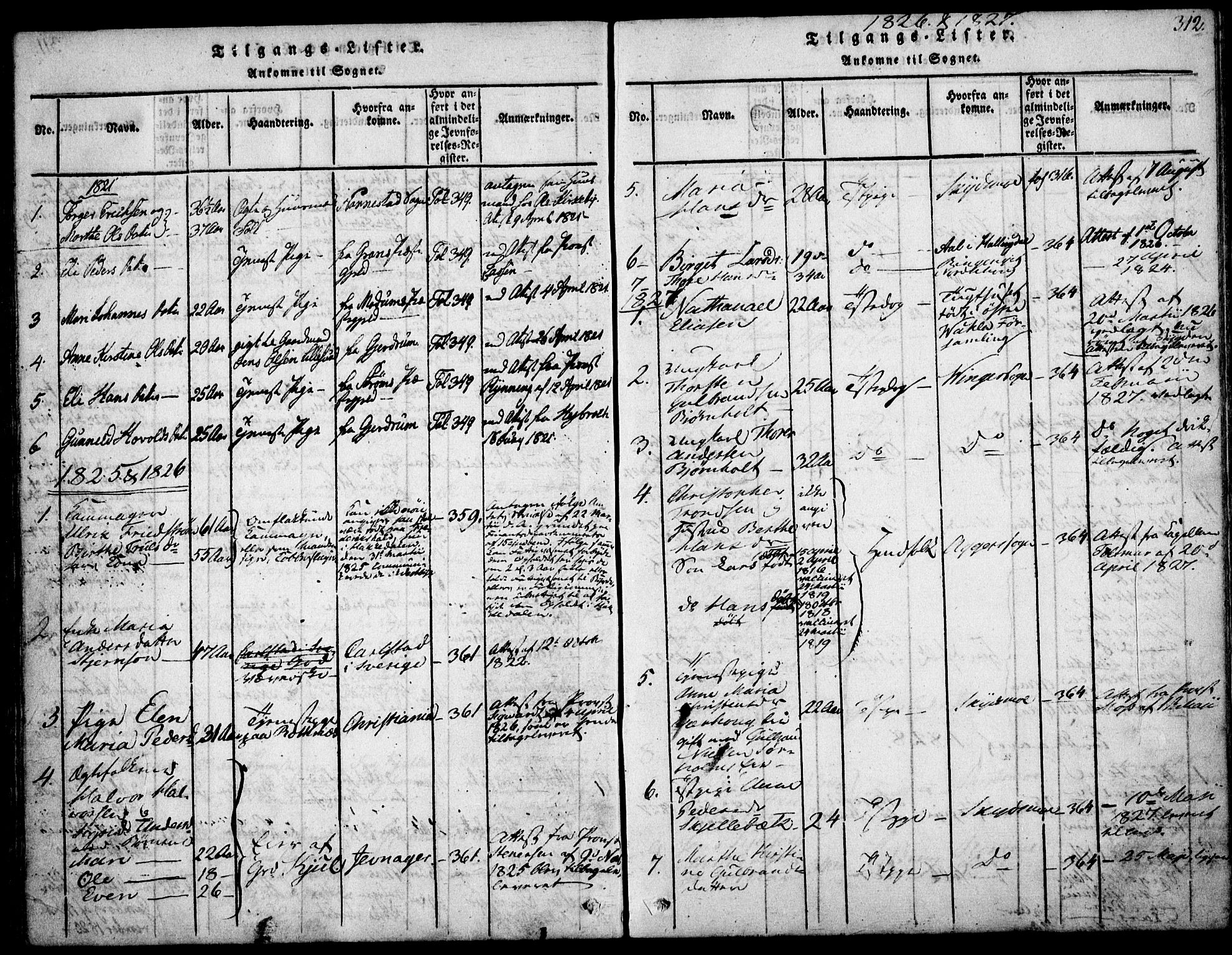 Nittedal prestekontor Kirkebøker, AV/SAO-A-10365a/F/Fa/L0003: Ministerialbok nr. I 3, 1814-1836, s. 312