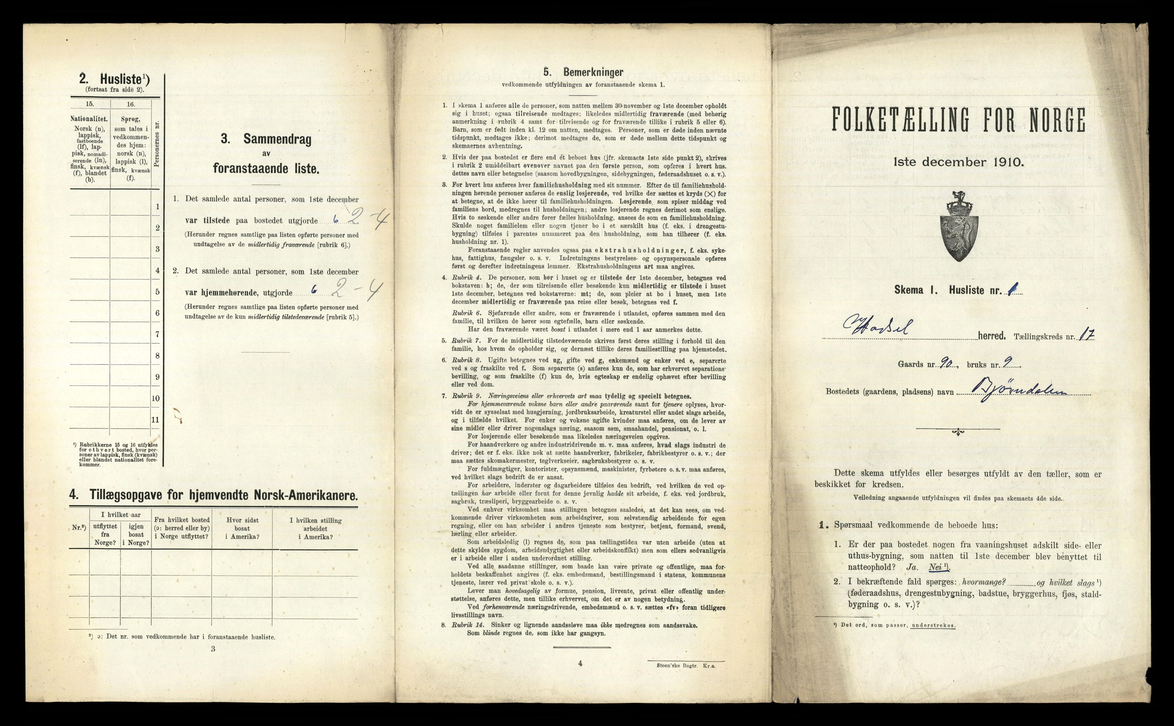 RA, Folketelling 1910 for 1866 Hadsel herred, 1910, s. 2287
