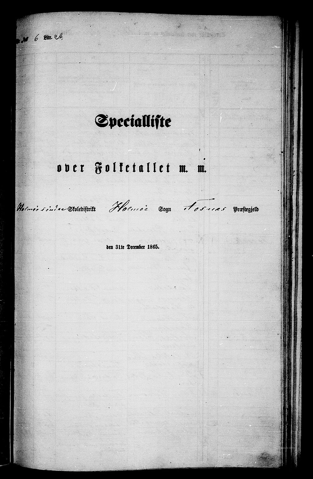 RA, Folketelling 1865 for 1748P Fosnes prestegjeld, 1865, s. 103