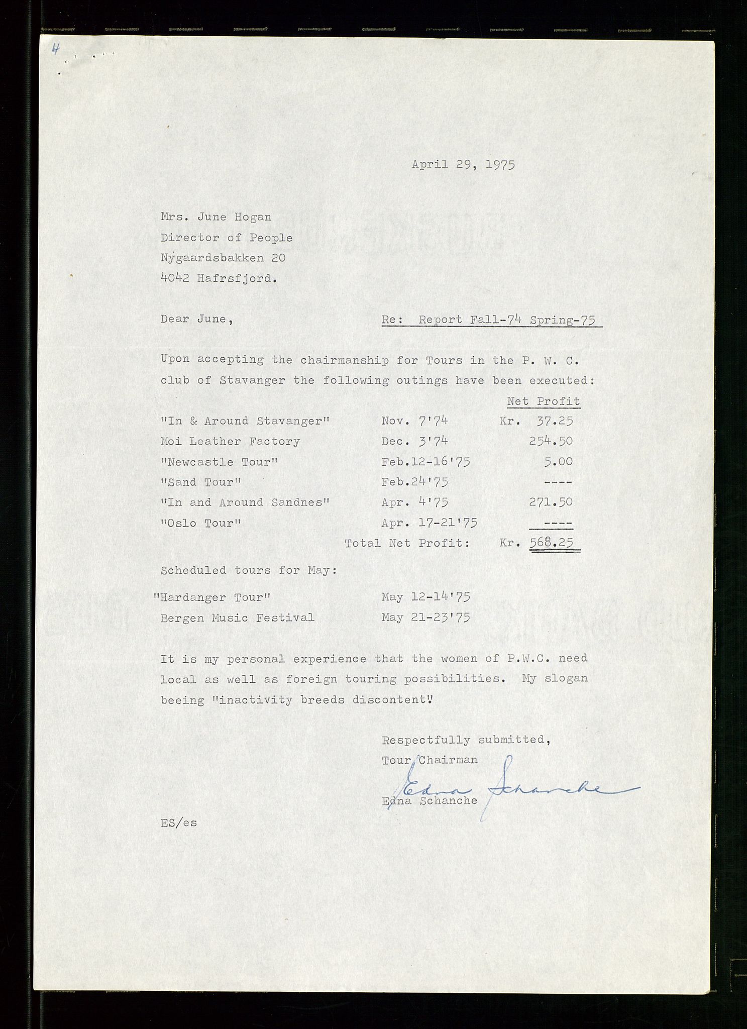 PA 1547 - Petroleum Wives Club, AV/SAST-A-101974/D/Da/L0001: President's file, 1975-1980