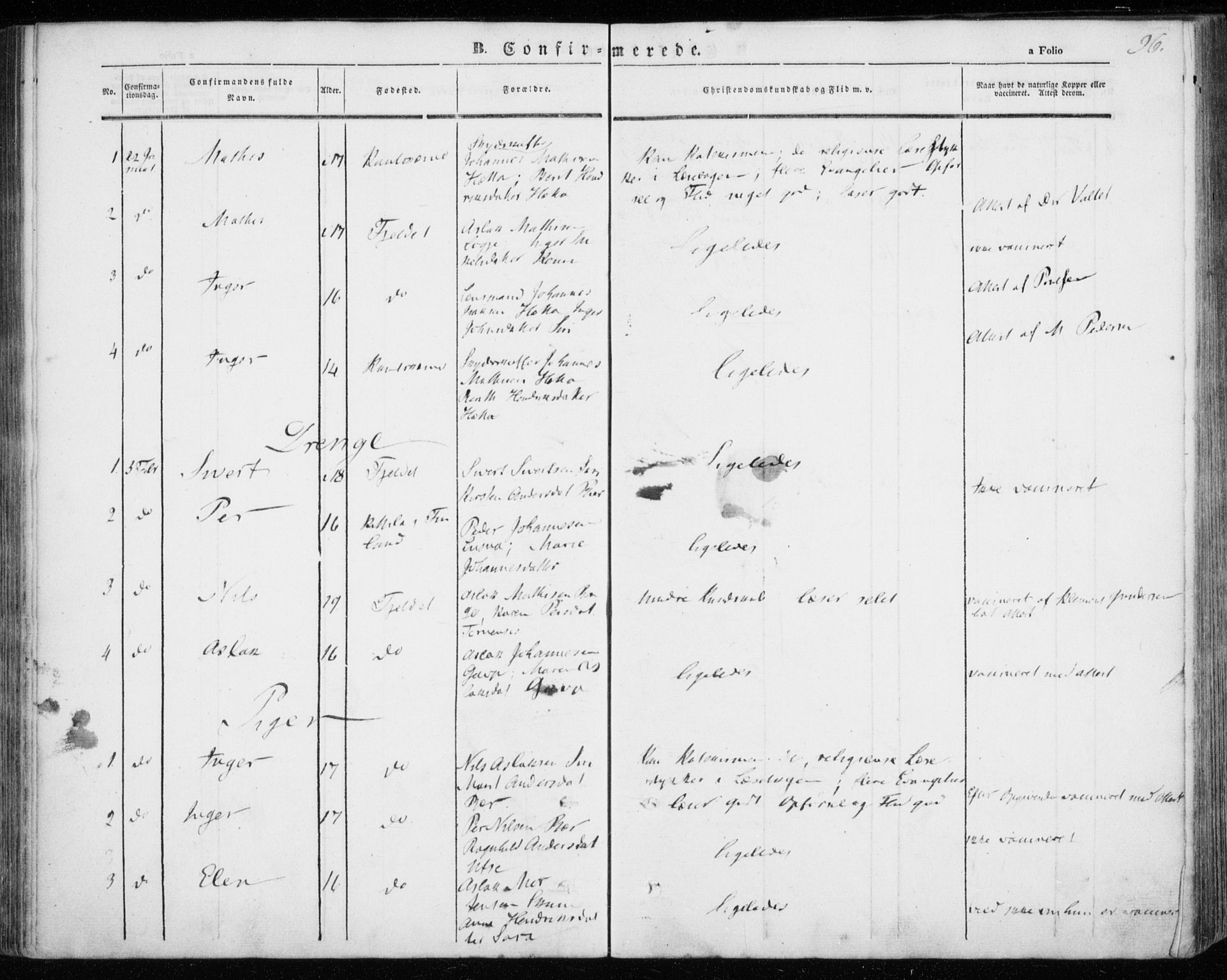 Kautokeino sokneprestembete, AV/SATØ-S-1340/H/Ha/L0002.kirke: Ministerialbok nr. 2, 1843-1861, s. 96