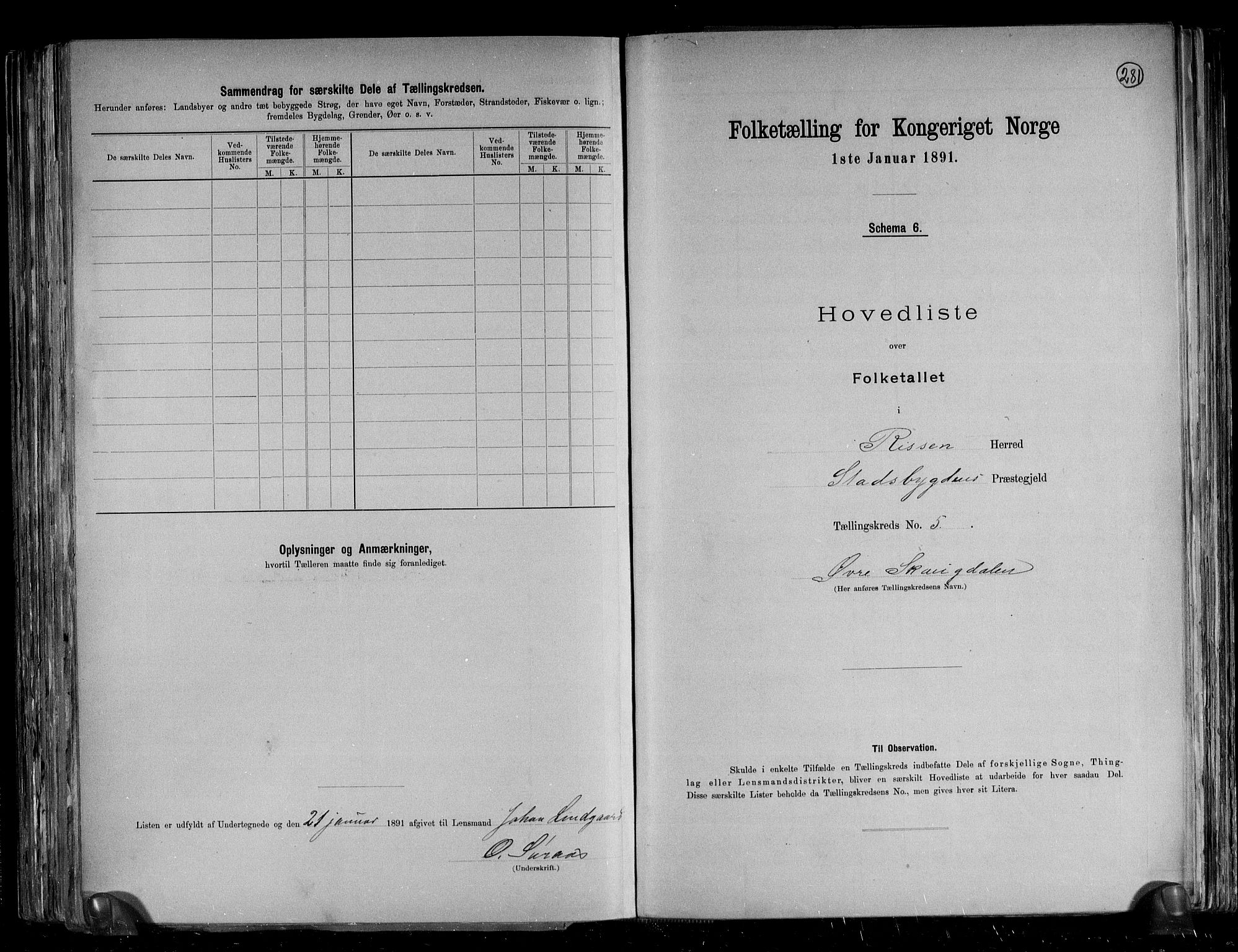 RA, Folketelling 1891 for 1624 Rissa herred, 1891, s. 15