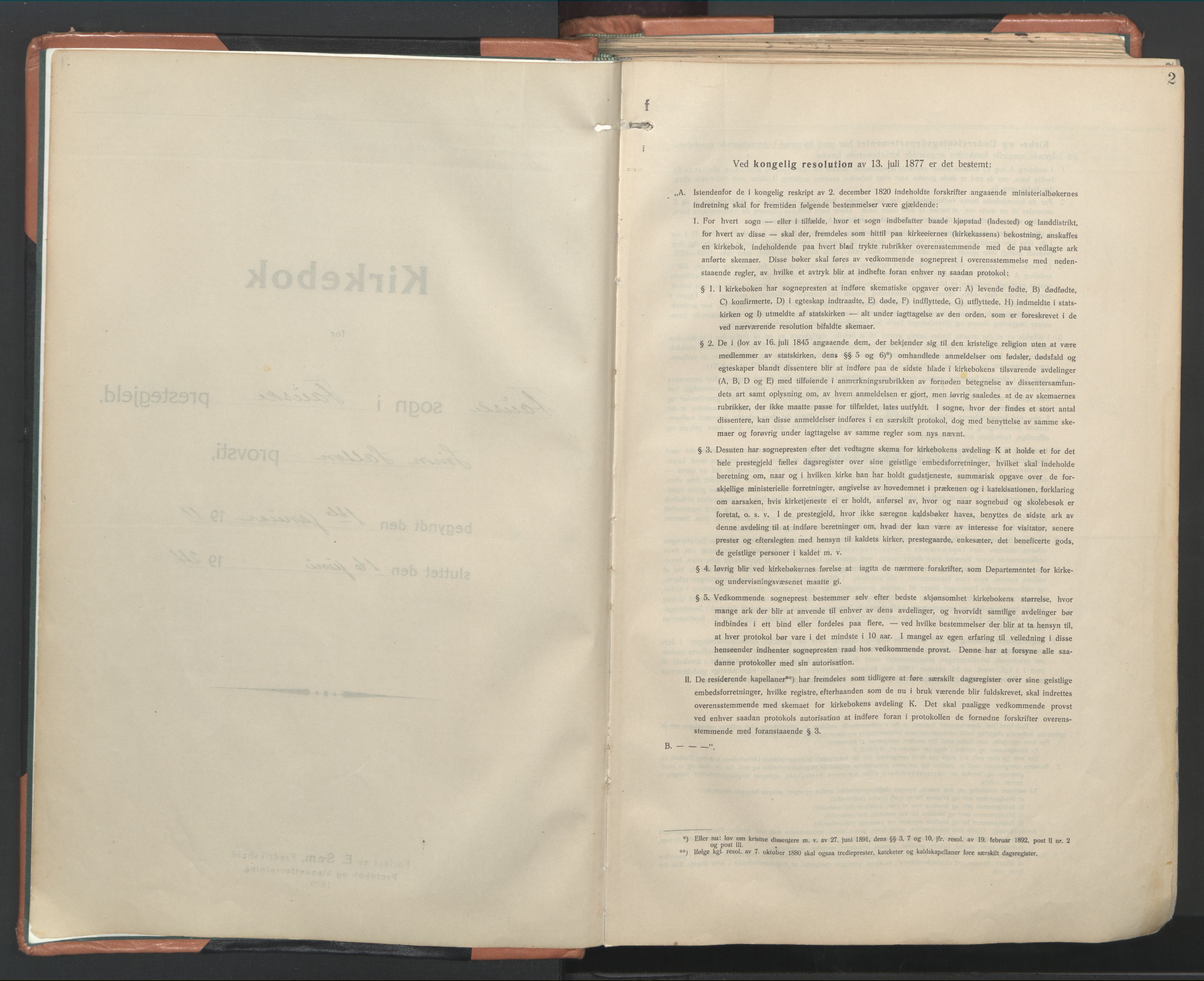 Ministerialprotokoller, klokkerbøker og fødselsregistre - Nordland, AV/SAT-A-1459/849/L0698: Ministerialbok nr. 849A09, 1911-1924, s. 2