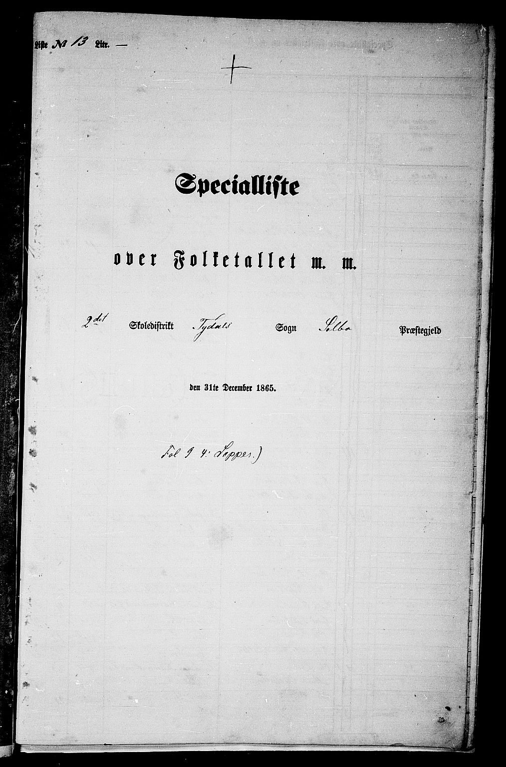 RA, Folketelling 1865 for 1664P Selbu prestegjeld, 1865, s. 244