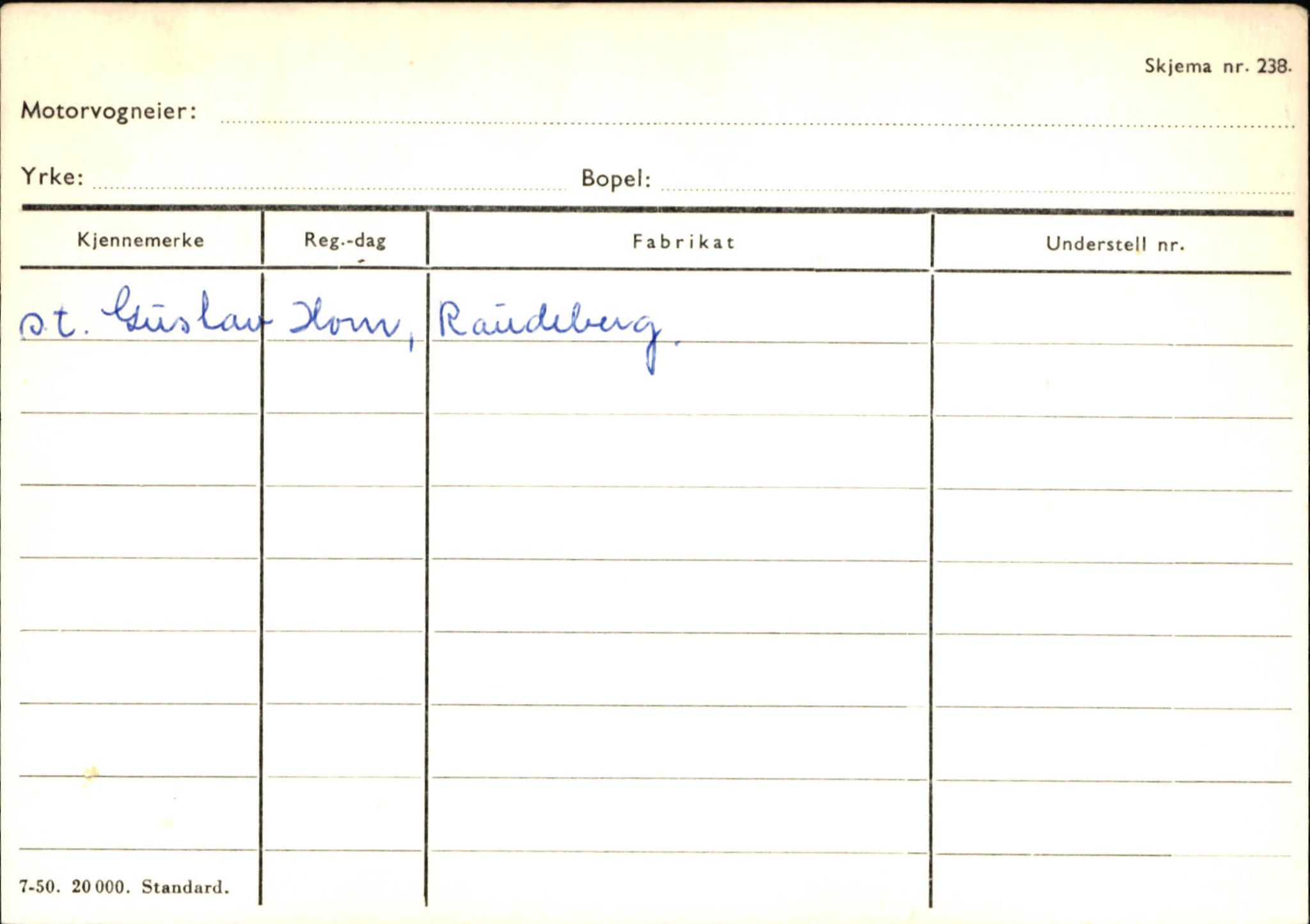 Statens vegvesen, Sogn og Fjordane vegkontor, SAB/A-5301/4/F/L0144: Registerkort Vågsøy A-R, 1945-1975, s. 1148