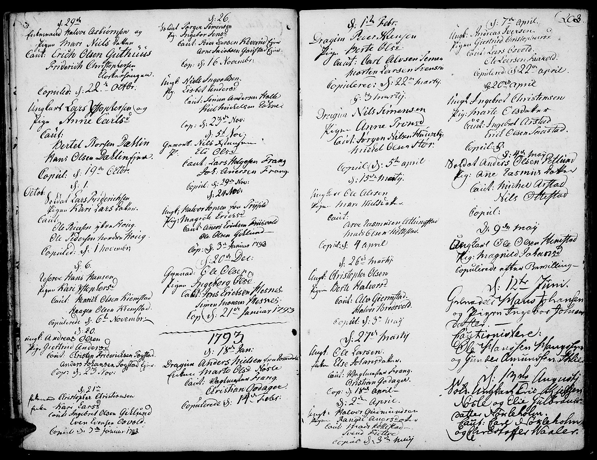 Stange prestekontor, AV/SAH-PREST-002/K/L0007: Ministerialbok nr. 7, 1788-1813, s. 202-203