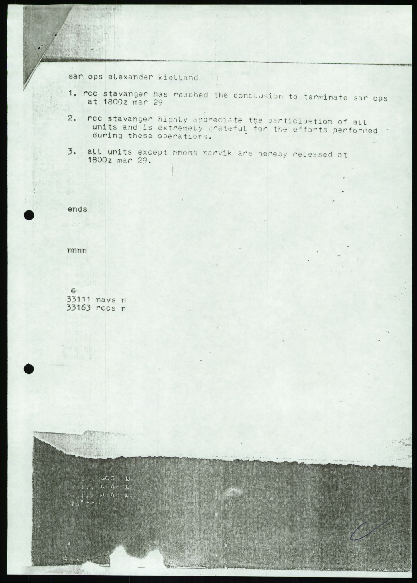 Justisdepartementet, Granskningskommisjonen ved Alexander Kielland-ulykken 27.3.1980, AV/RA-S-1165/D/L0017: P Hjelpefartøy (Doku.liste + P1-P6 av 6)/Q Hovedredningssentralen (Q0-Q27 av 27), 1980-1981, s. 220