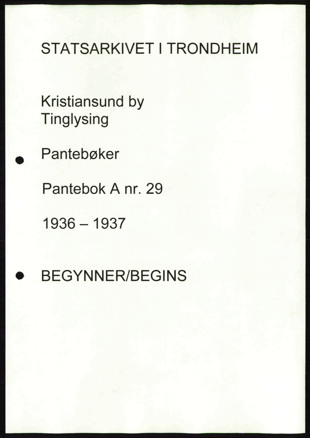 Kristiansund byfogd, AV/SAT-A-4587/A/27: Pantebok nr. 29, 1936-1937