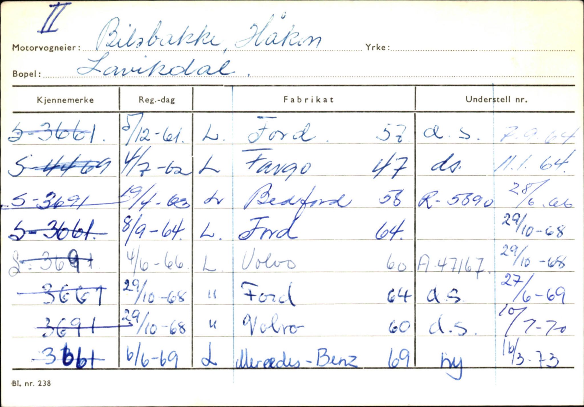 Statens vegvesen, Sogn og Fjordane vegkontor, AV/SAB-A-5301/4/F/L0130: Eigarregister Eid T-Å. Høyanger A-O, 1945-1975, s. 597