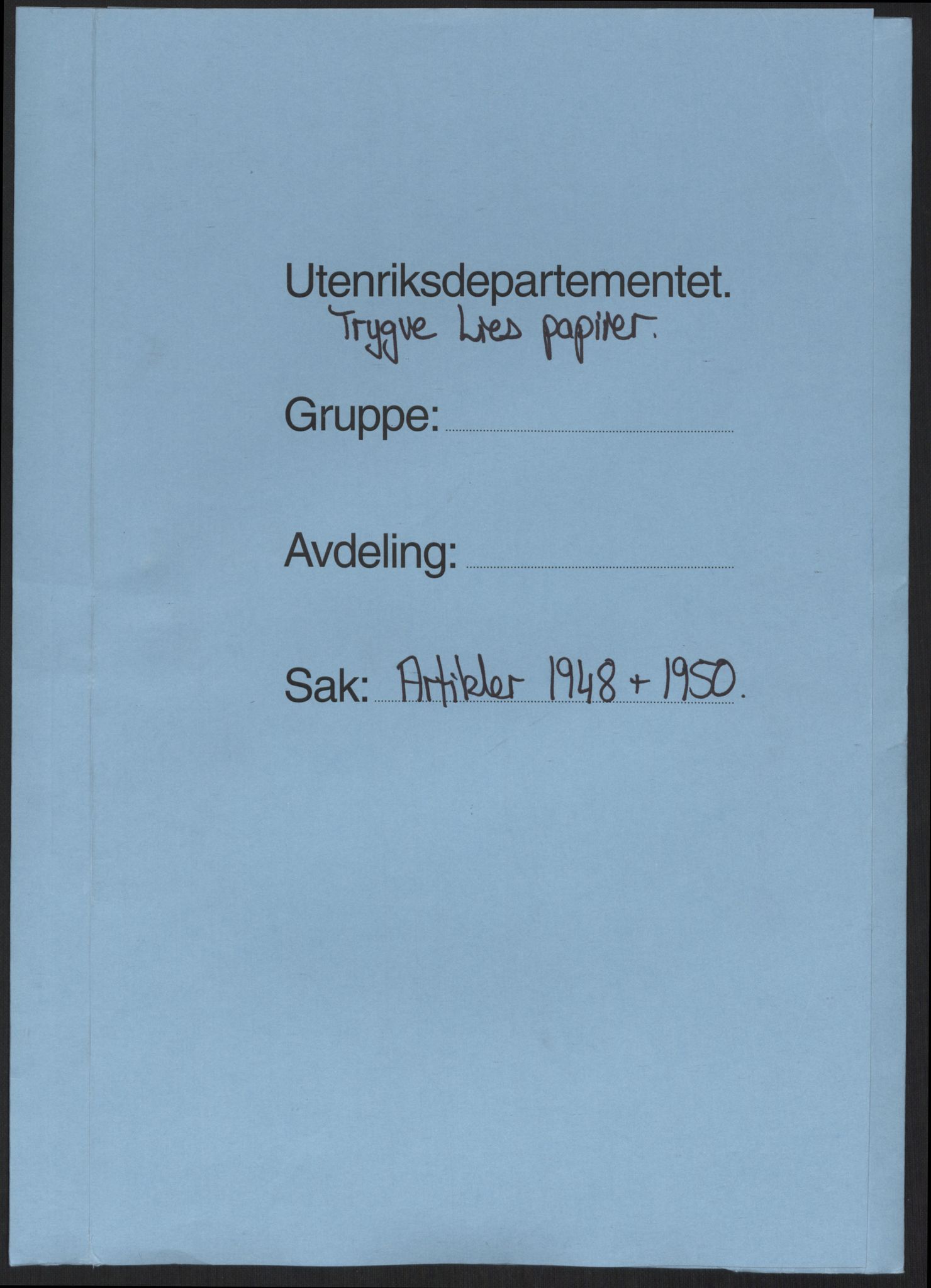 Lie, Trygve, AV/RA-PA-1407/D/L0023: Generalsekretærens papirer., 1946-1950, s. 750