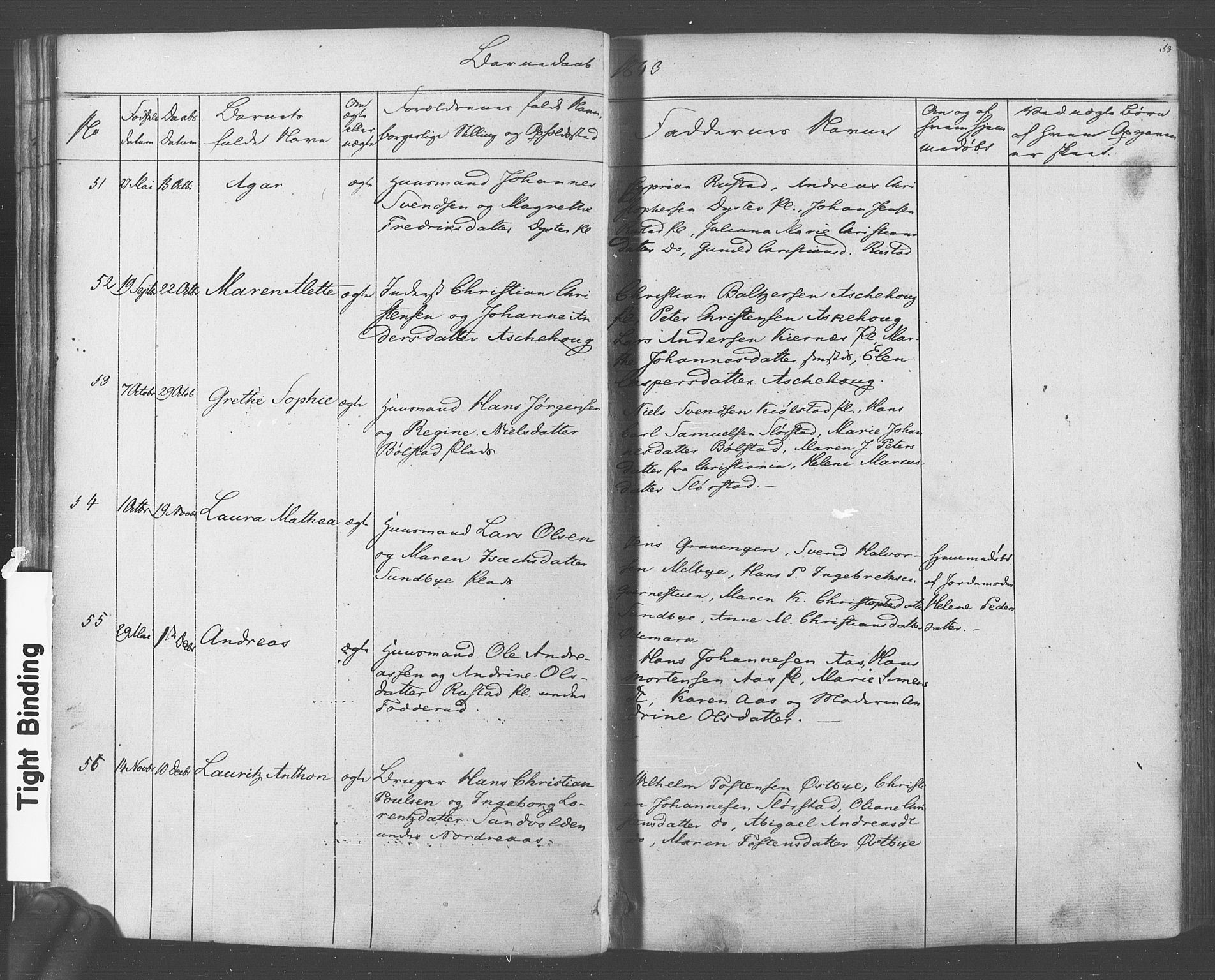 Ås prestekontor Kirkebøker, AV/SAO-A-10894/F/Fa/L0006: Ministerialbok nr. I 6, 1841-1853, s. 52-53
