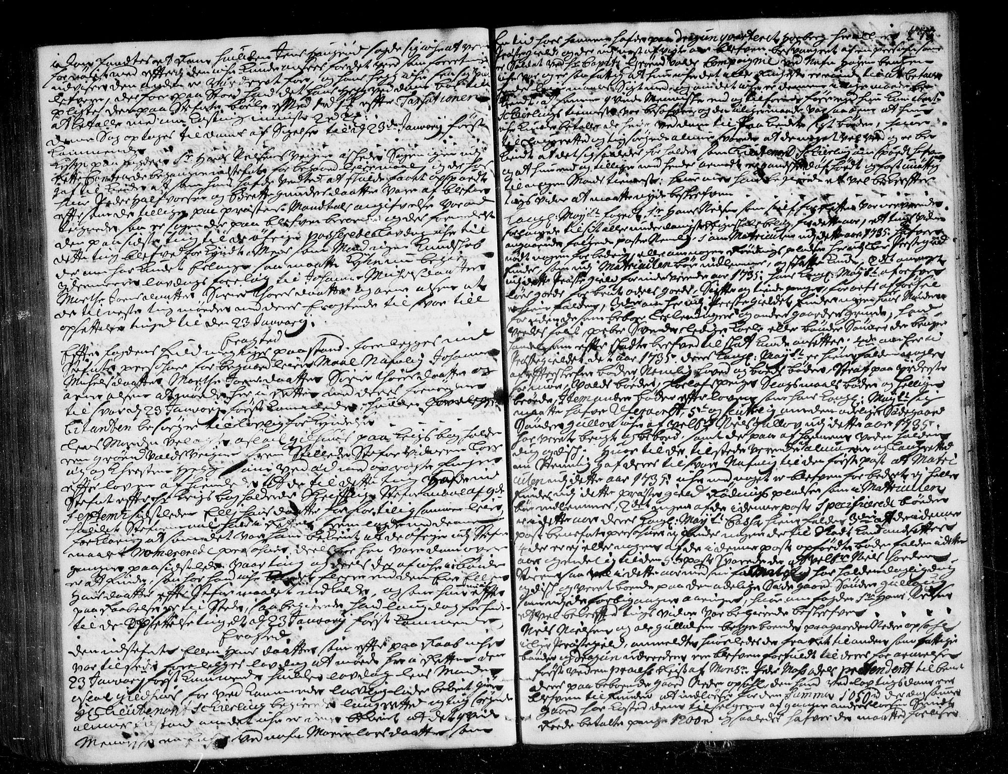 Lier, Røyken og Hurum sorenskriveri, SAKO/A-89/F/Fa/L0047: Tingbok, 1733-1736, s. 273