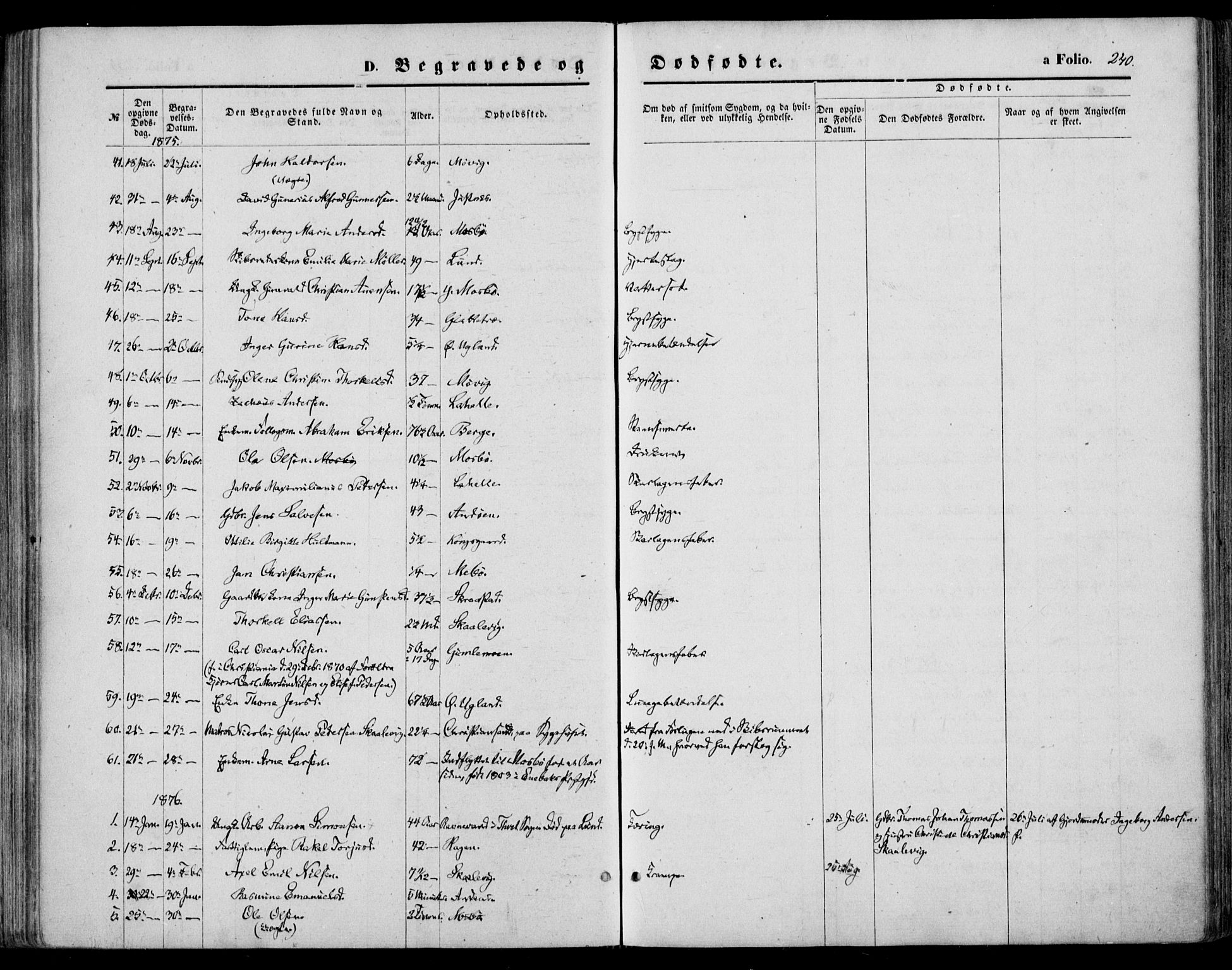 Oddernes sokneprestkontor, SAK/1111-0033/F/Fa/Faa/L0008: Ministerialbok nr. A 8, 1864-1880, s. 240