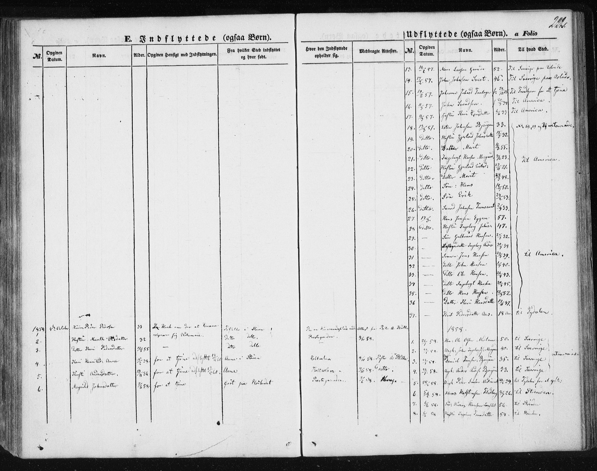 Ministerialprotokoller, klokkerbøker og fødselsregistre - Sør-Trøndelag, SAT/A-1456/685/L0963: Ministerialbok nr. 685A06 /1, 1846-1859, s. 222