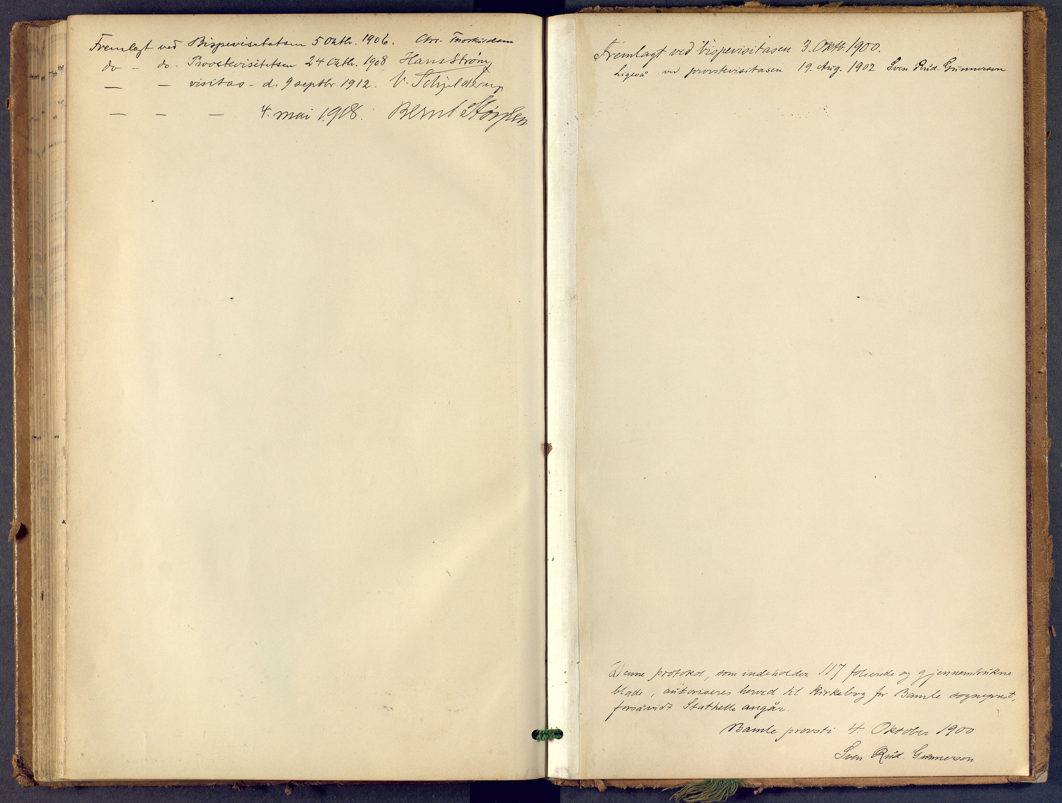 Bamble kirkebøker, SAKO/A-253/F/Fb/L0002: Ministerialbok nr. II 2, 1900-1921