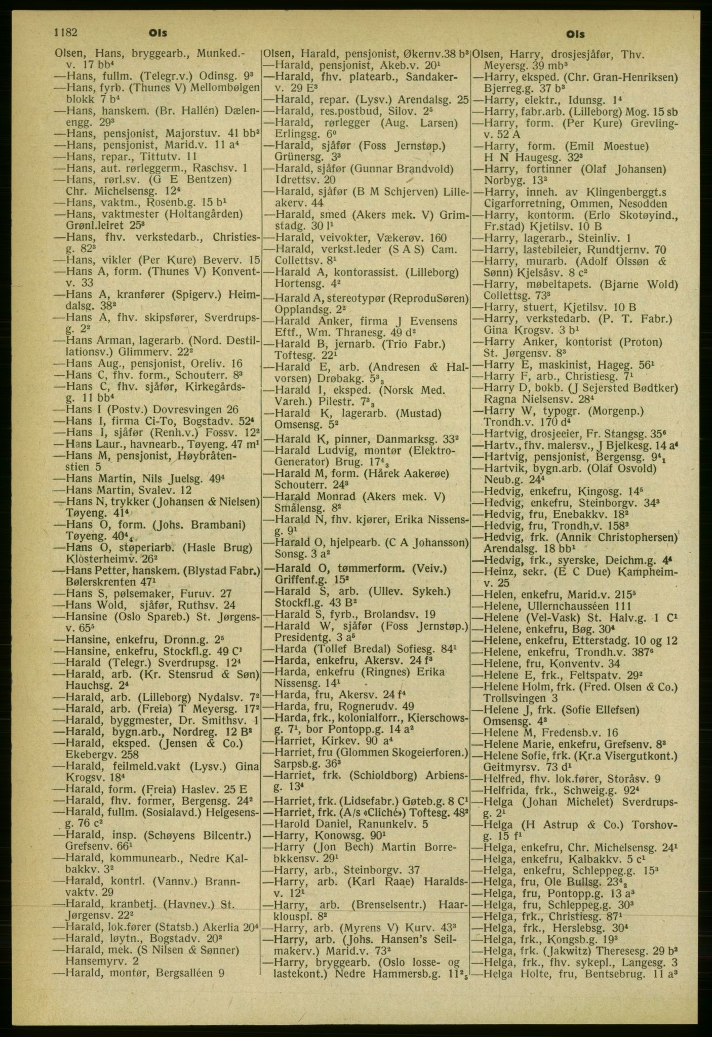 Kristiania/Oslo adressebok, PUBL/-, 1959-1960, s. 1182