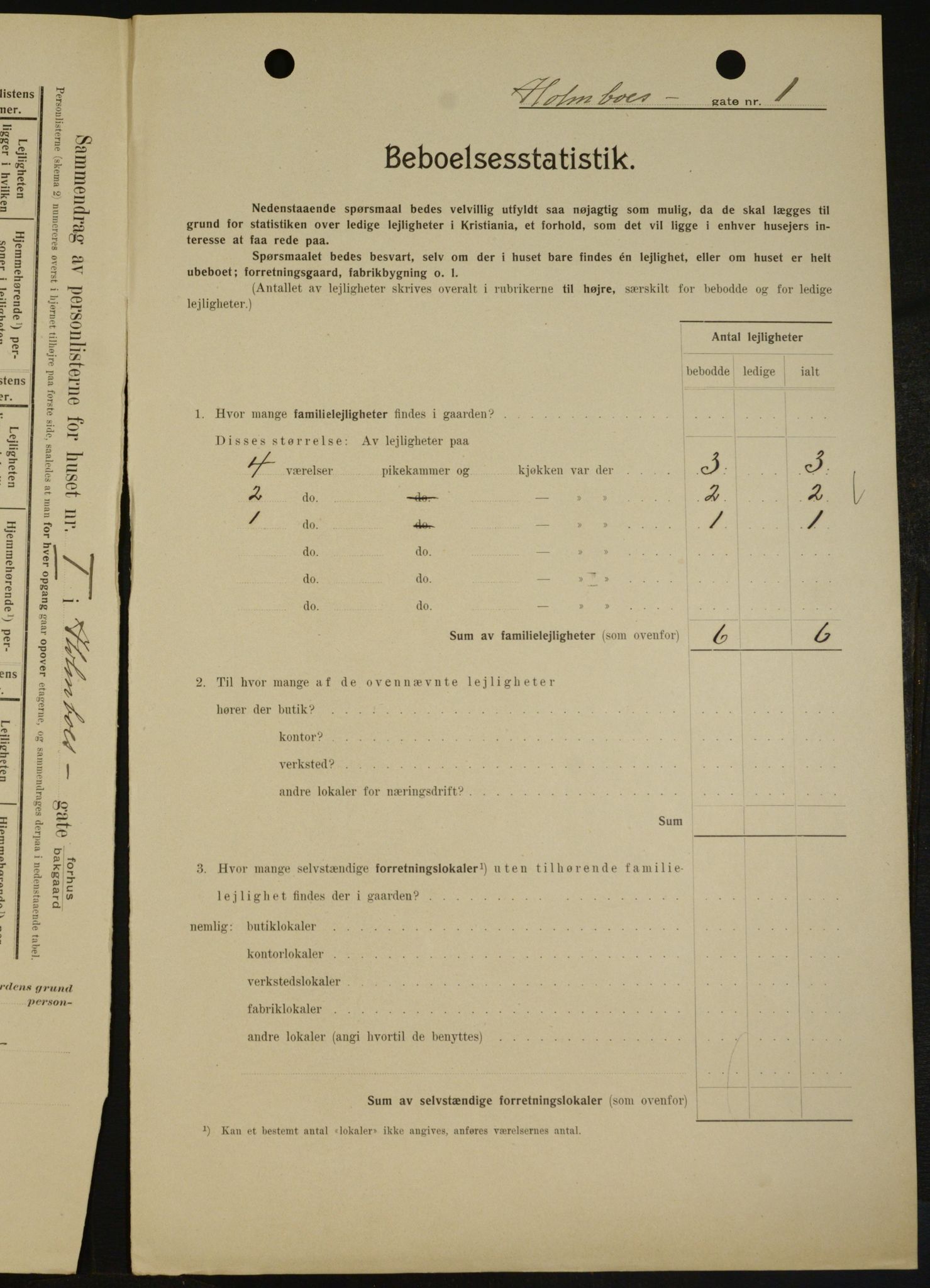 OBA, Kommunal folketelling 1.2.1909 for Kristiania kjøpstad, 1909, s. 36951