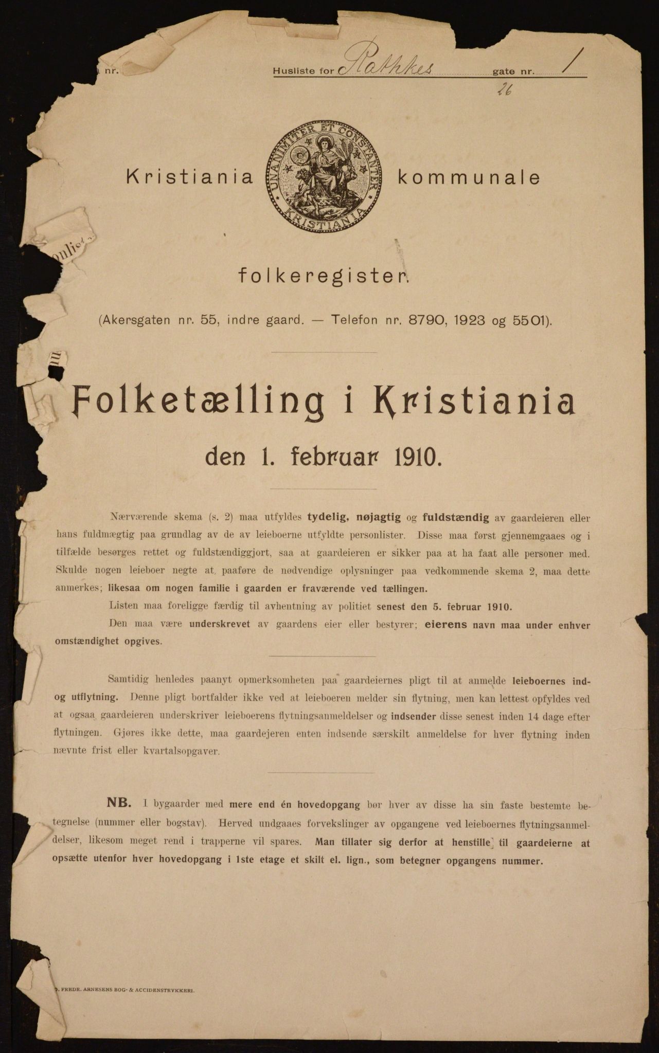 OBA, Kommunal folketelling 1.2.1910 for Kristiania, 1910, s. 78283