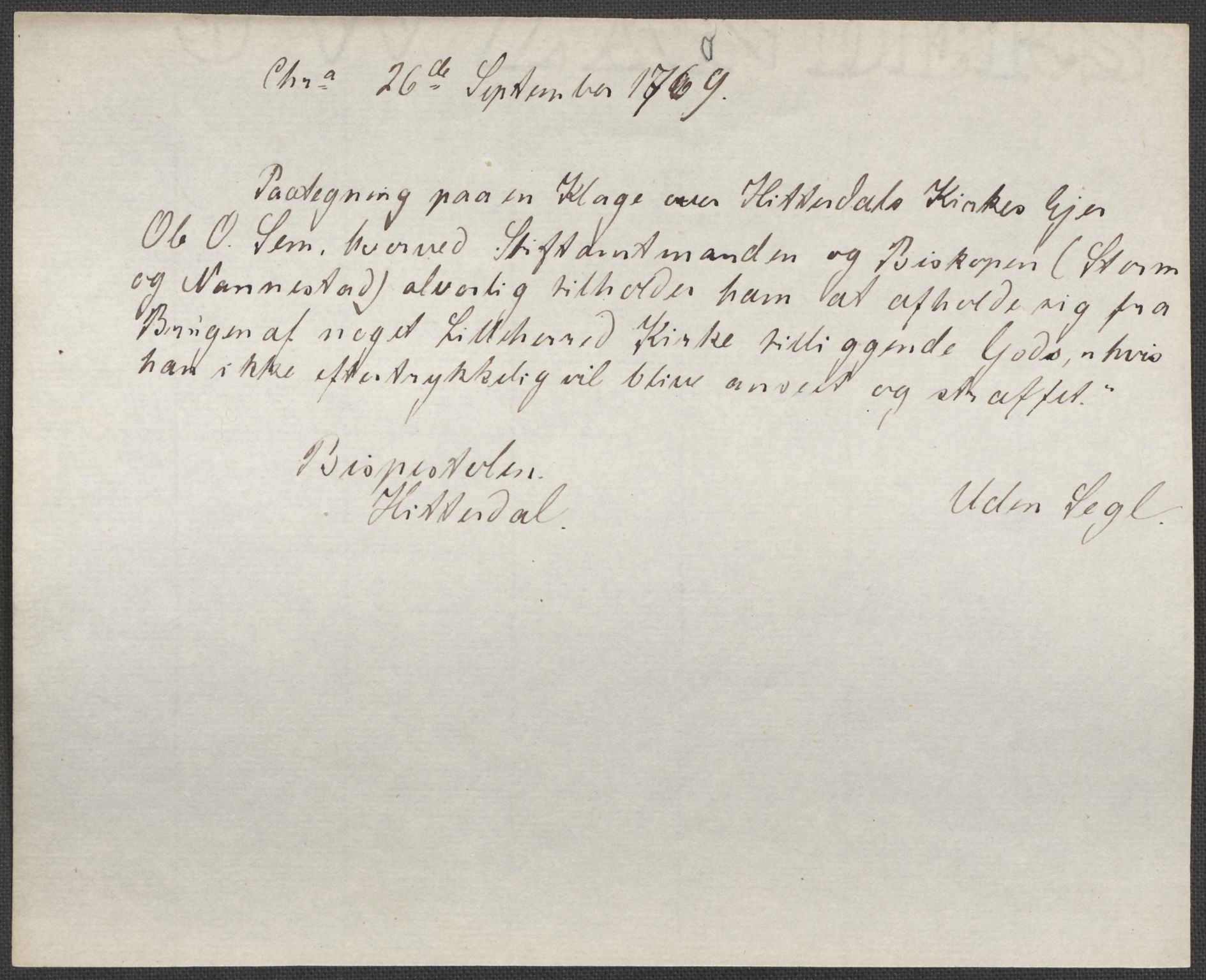 Riksarkivets diplomsamling, AV/RA-EA-5965/F15/L0028: Prestearkiv - Telemark, 1572-1769, s. 203