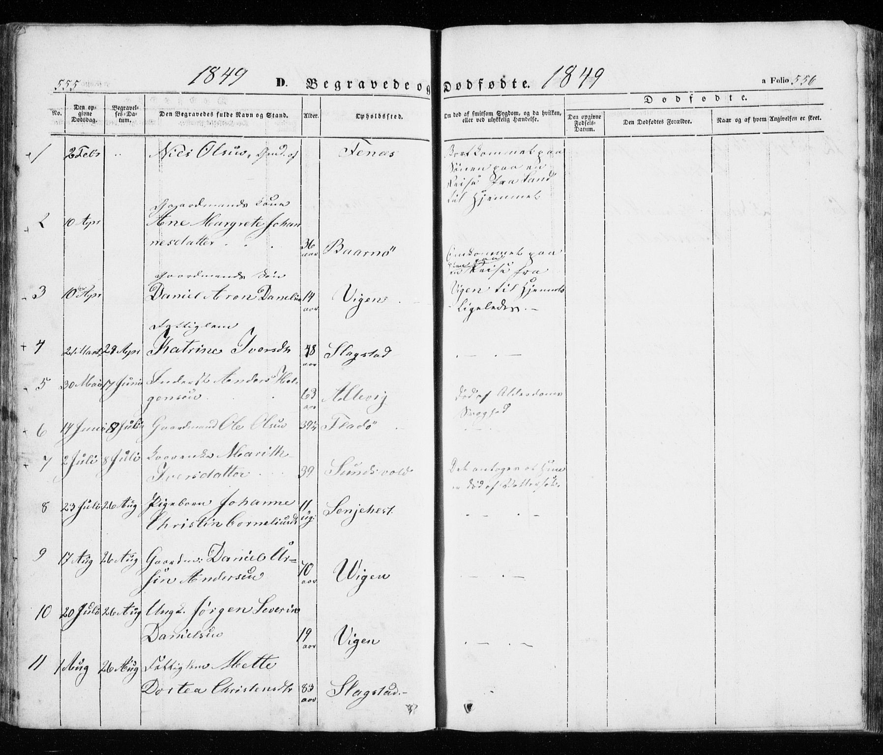 Trondenes sokneprestkontor, AV/SATØ-S-1319/H/Ha/L0010kirke: Ministerialbok nr. 10, 1840-1865, s. 555-556