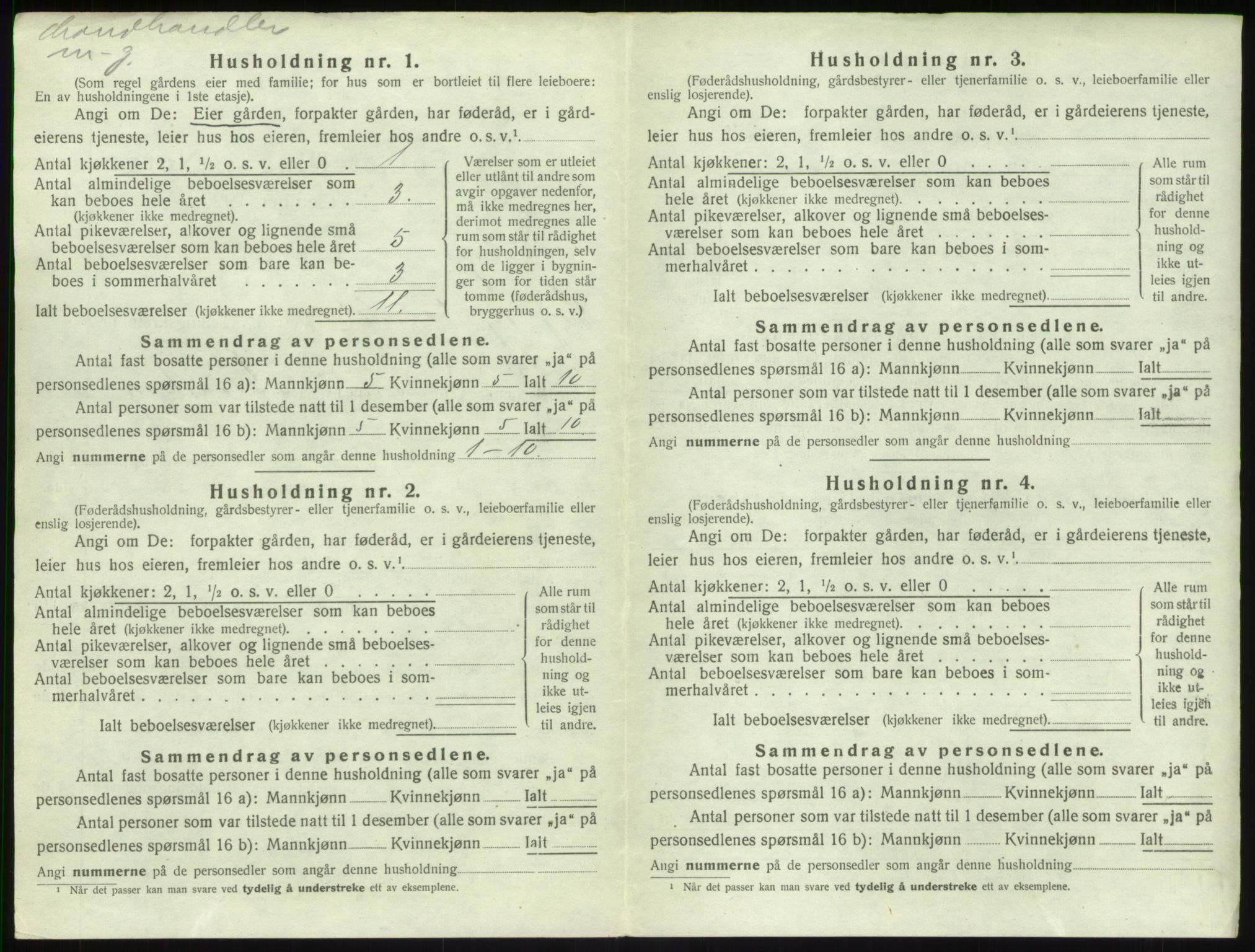 SAB, Folketelling 1920 for 1420 Sogndal herred, 1920, s. 943