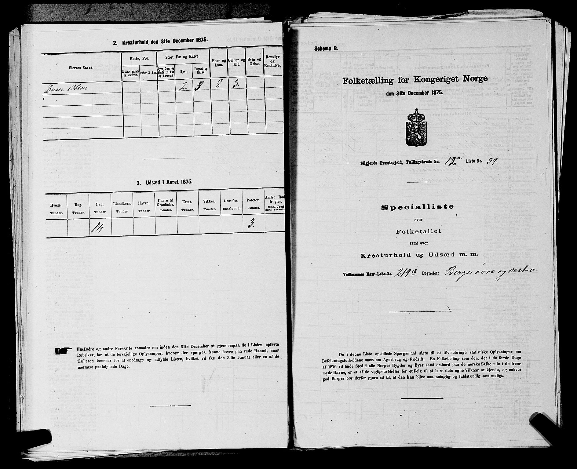 SAKO, Folketelling 1875 for 0828P Seljord prestegjeld, 1875, s. 1327