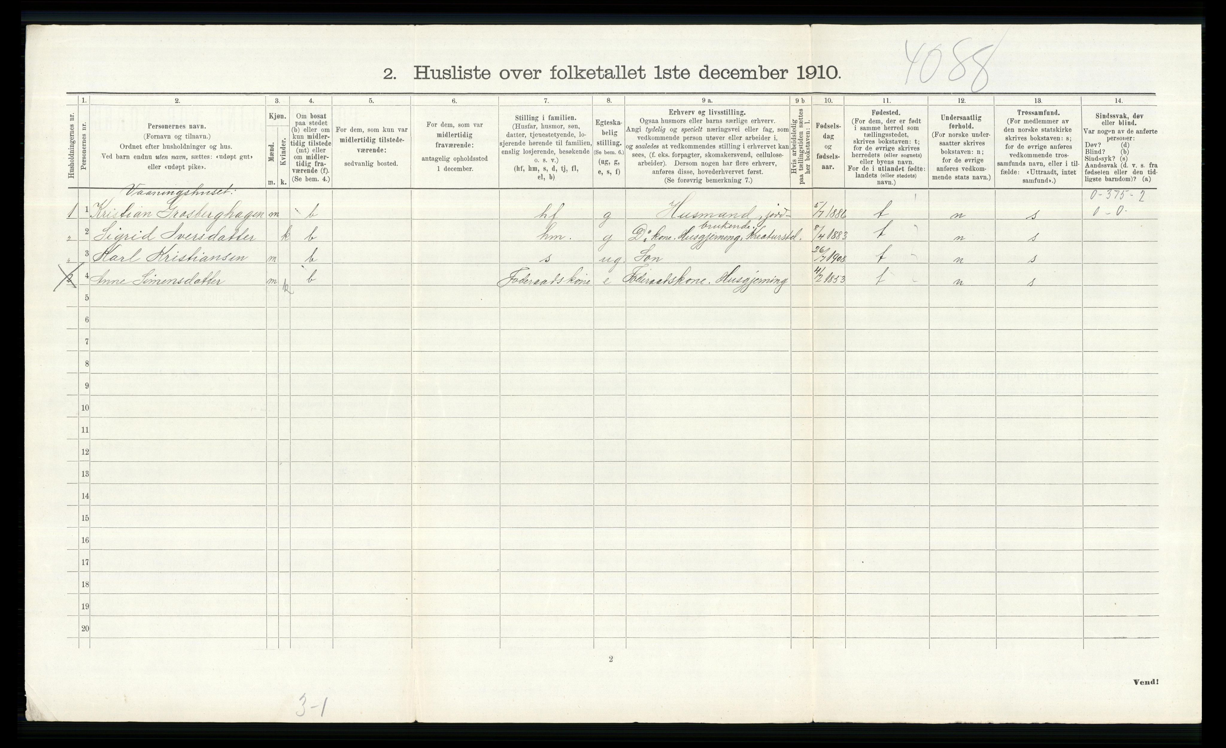 RA, Folketelling 1910 for 0518 Nord-Fron herred, 1910, s. 247