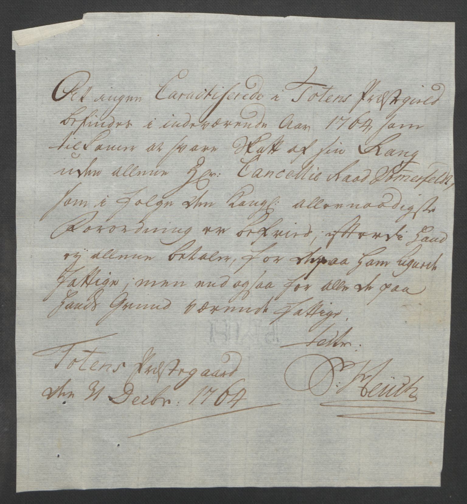 Rentekammeret inntil 1814, Reviderte regnskaper, Fogderegnskap, AV/RA-EA-4092/R19/L1399: Fogderegnskap Toten, Hadeland og Vardal, 1762-1783, s. 71