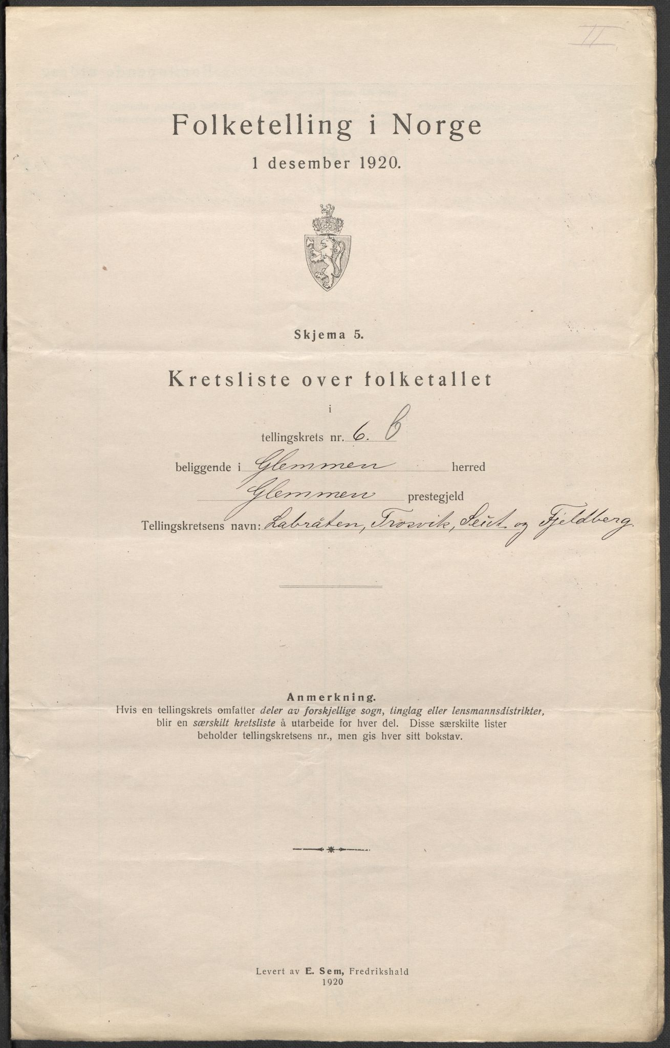 SAO, Folketelling 1920 for 0132 Glemmen herred, 1920, s. 49