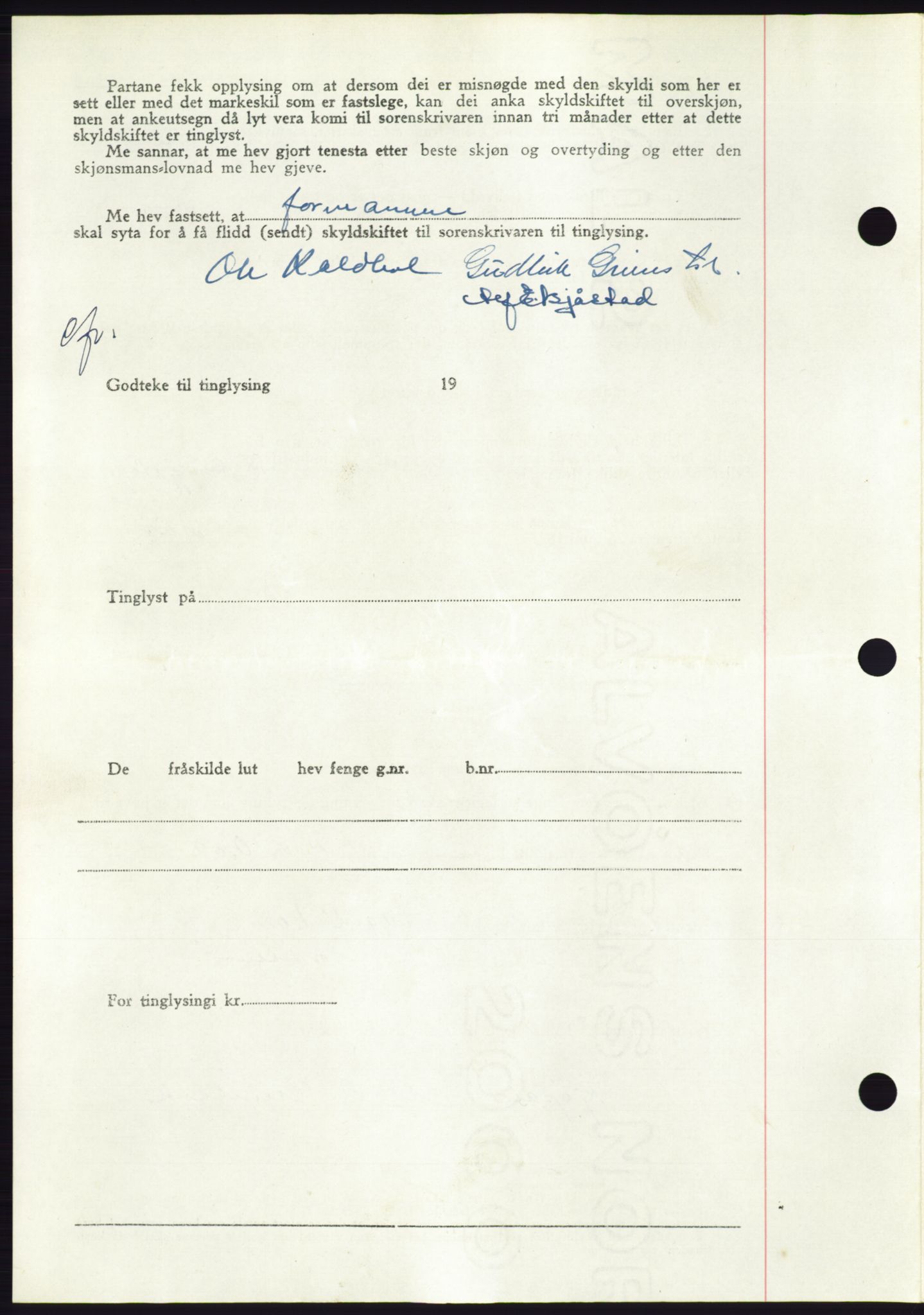 Søre Sunnmøre sorenskriveri, AV/SAT-A-4122/1/2/2C/L0085: Pantebok nr. 11A, 1949-1949, Dagboknr: 1775/1949