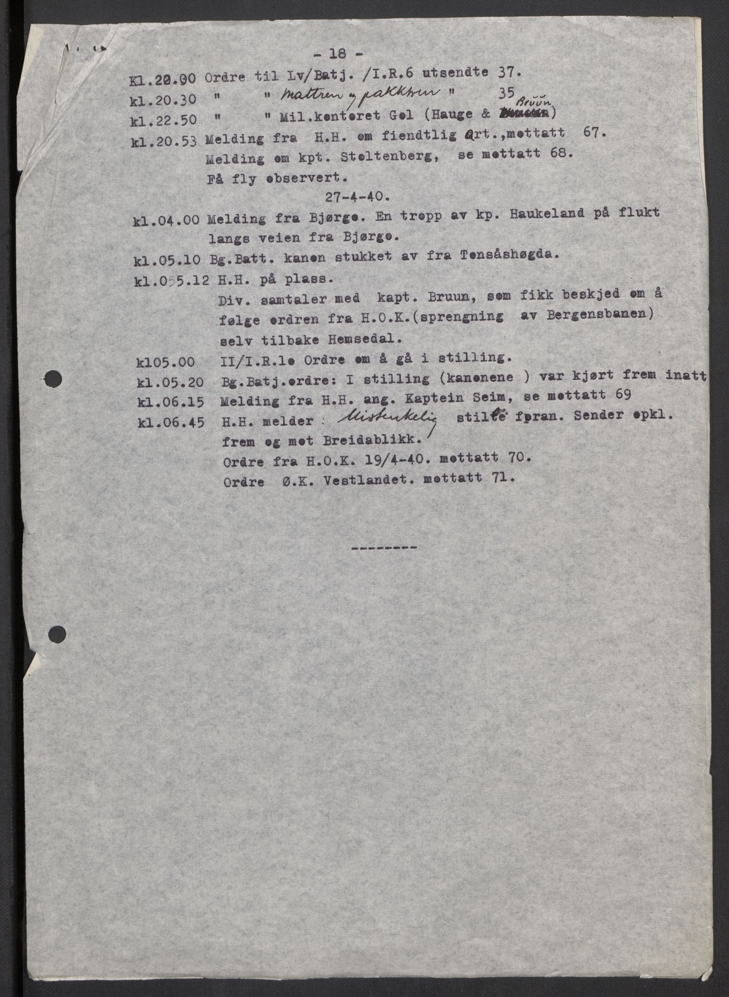 Forsvaret, Forsvarets krigshistoriske avdeling, RA/RAFA-2017/Y/Yb/L0103: II-C-11-420-430  -  4. Divisjon., 1940-1946, s. 159