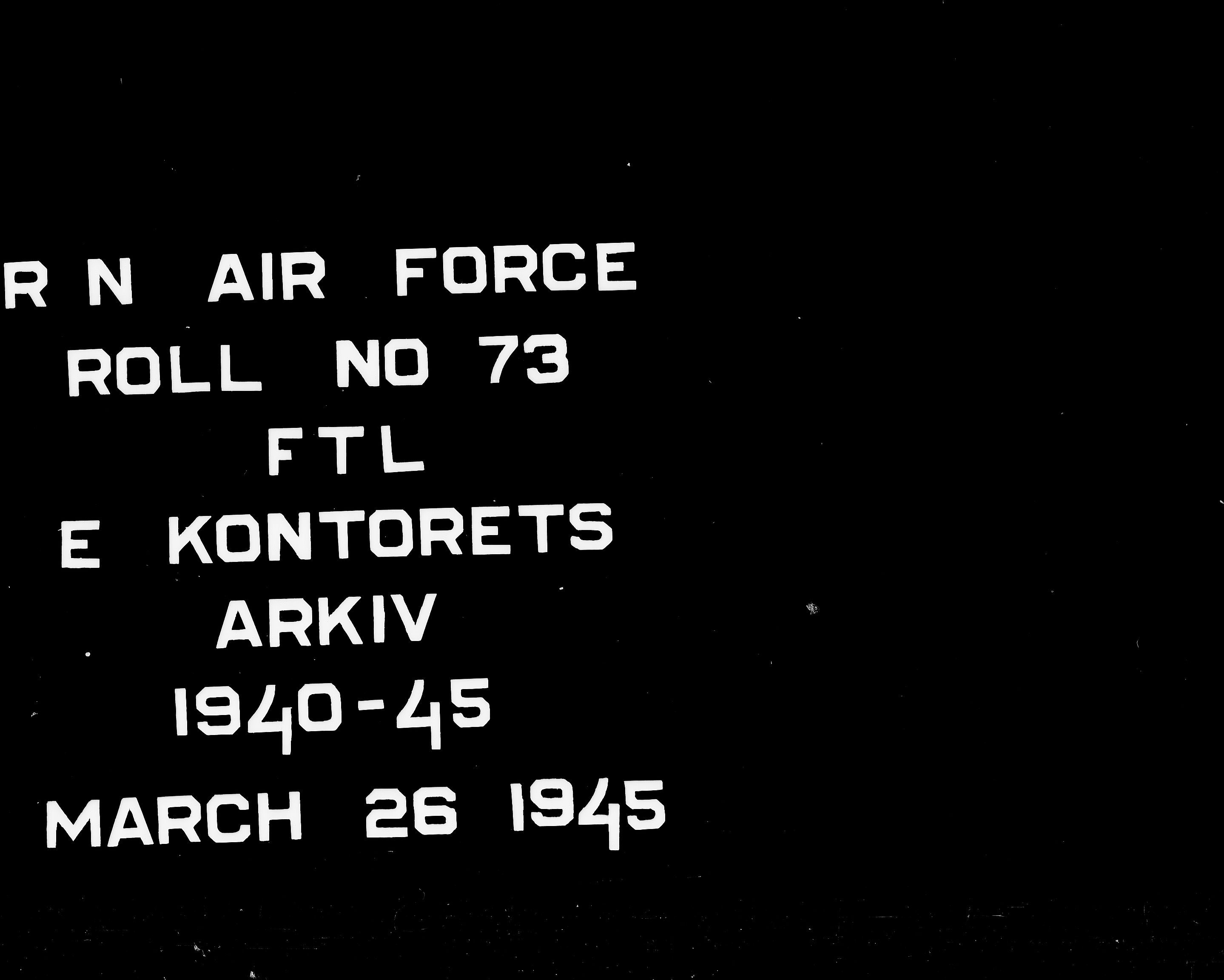 Forsvaret, Flyvåpnenes treningsleir 1940-1945, RA/RAFA-3974/V/L0073: Ekspedisjonskontoret., 1940-1945