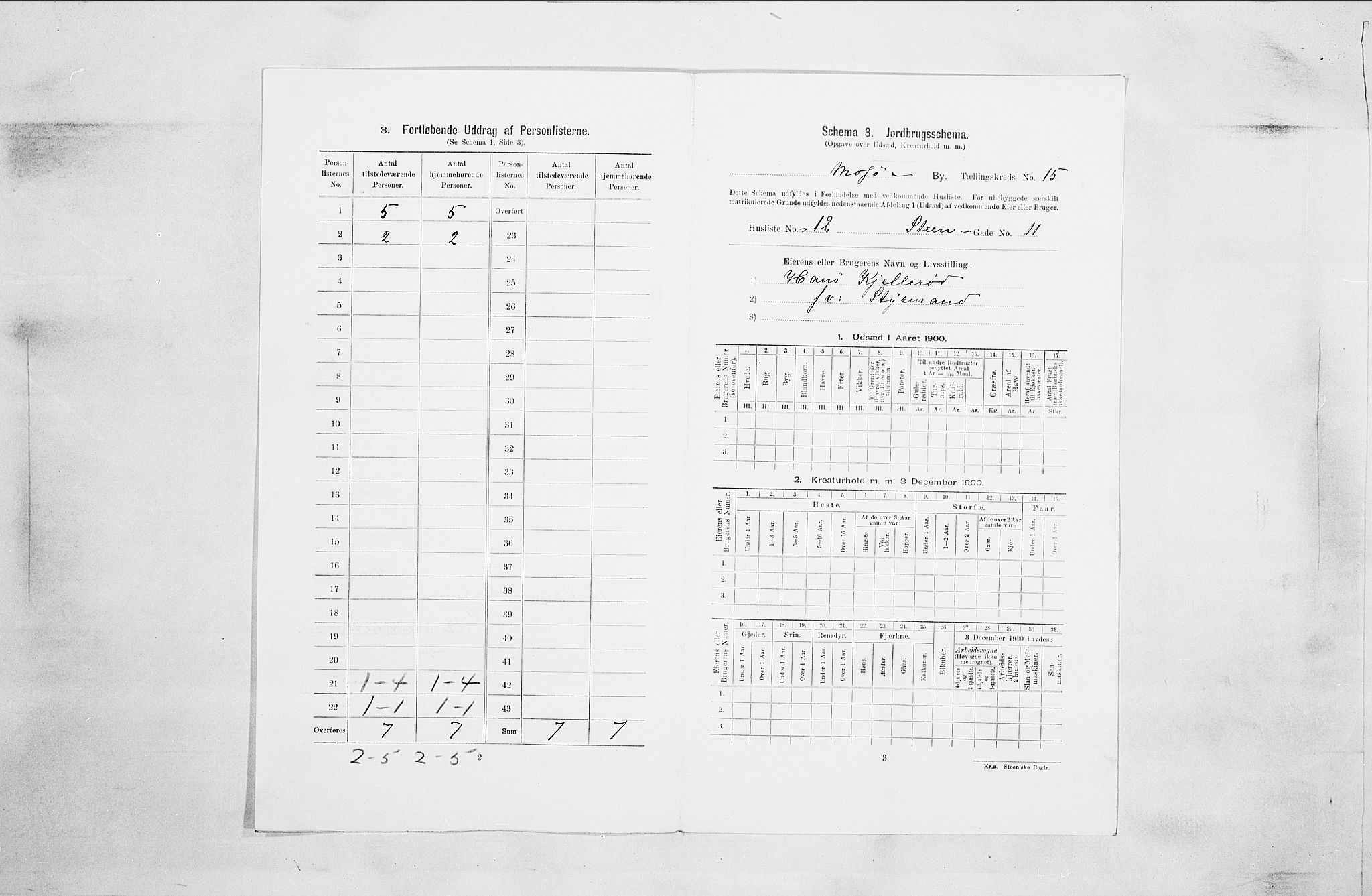 SAO, Folketelling 1900 for 0104 Moss kjøpstad, 1900