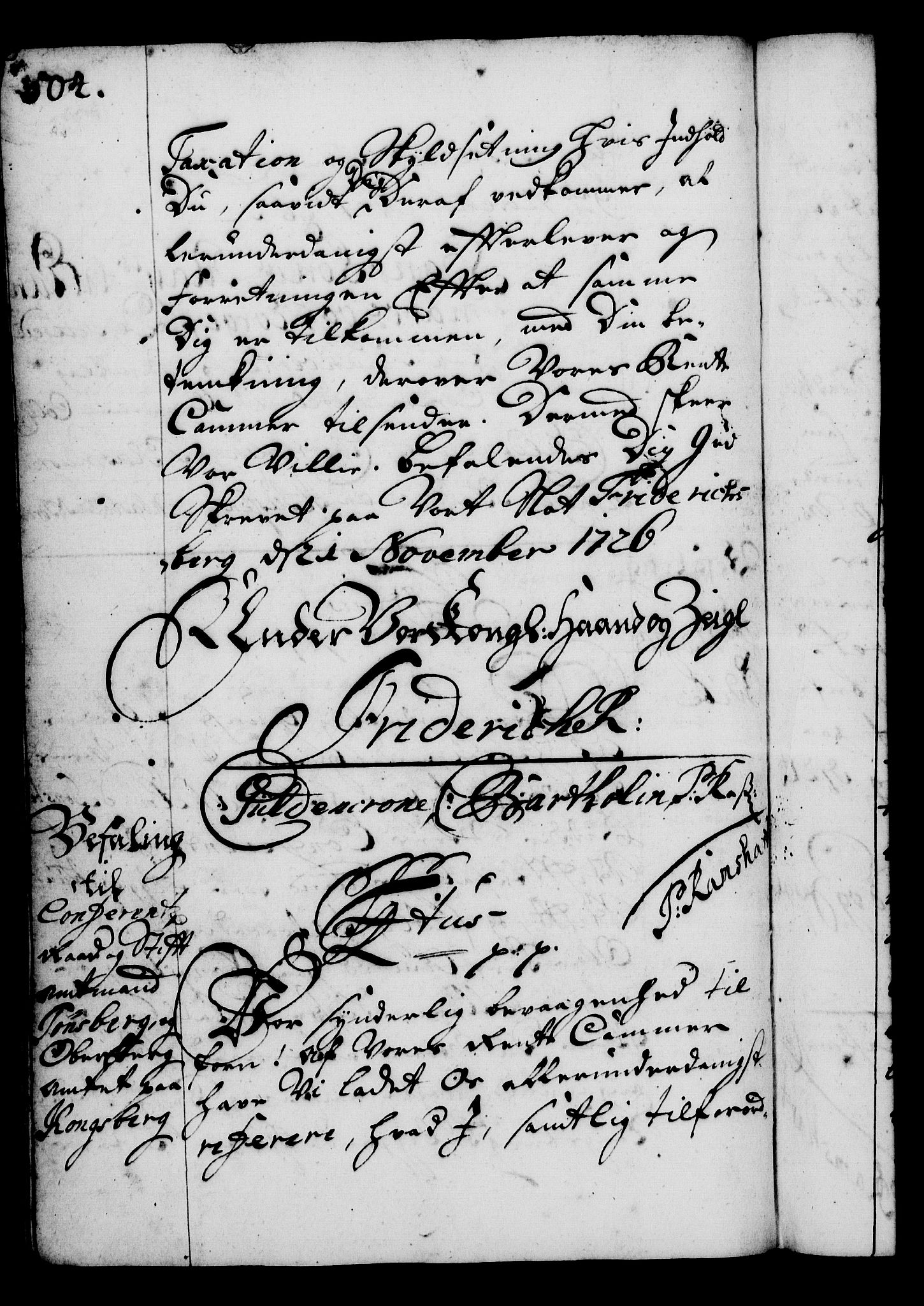 Rentekammeret, Kammerkanselliet, RA/EA-3111/G/Gg/Gga/L0002: Norsk ekspedisjonsprotokoll med register (merket RK 53.2), 1723-1727, s. 504