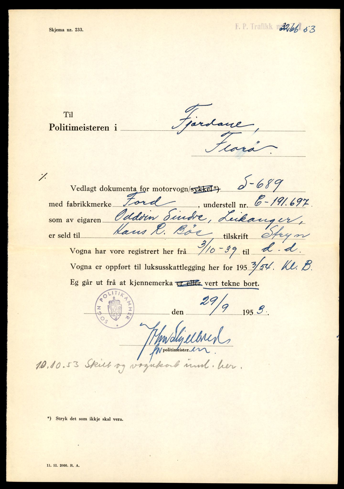 Møre og Romsdal vegkontor - Ålesund trafikkstasjon, AV/SAT-A-4099/F/Fe/L0045: Registreringskort for kjøretøy T 14320 - T 14444, 1927-1998, s. 3012