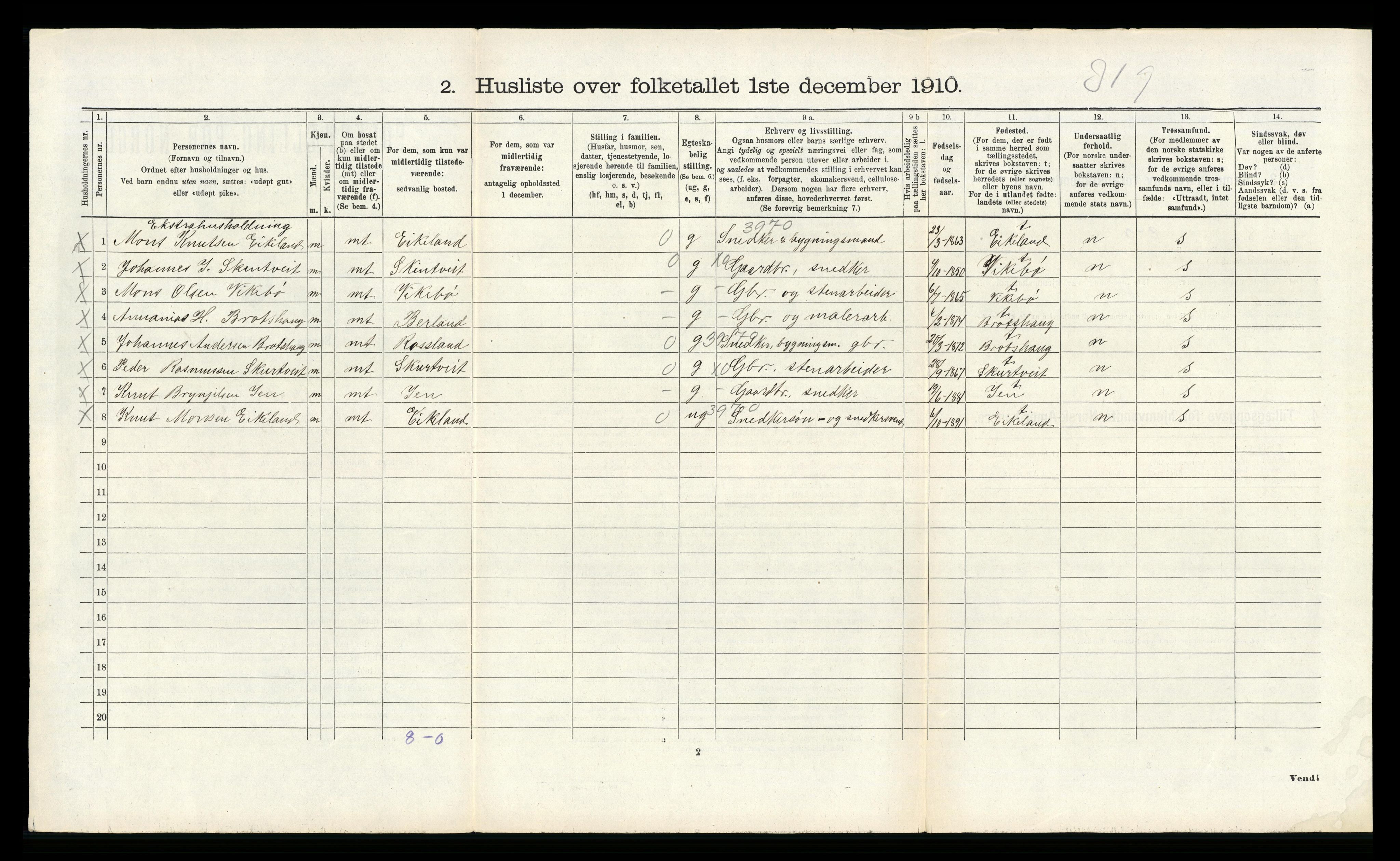 RA, Folketelling 1910 for 1258 Herdla herred, 1910, s. 345