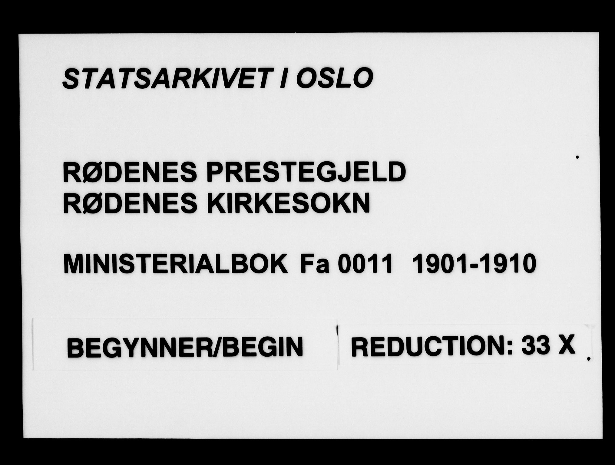 Rødenes prestekontor Kirkebøker, SAO/A-2005/F/Fa/L0011: Ministerialbok nr. I 11, 1901-1910